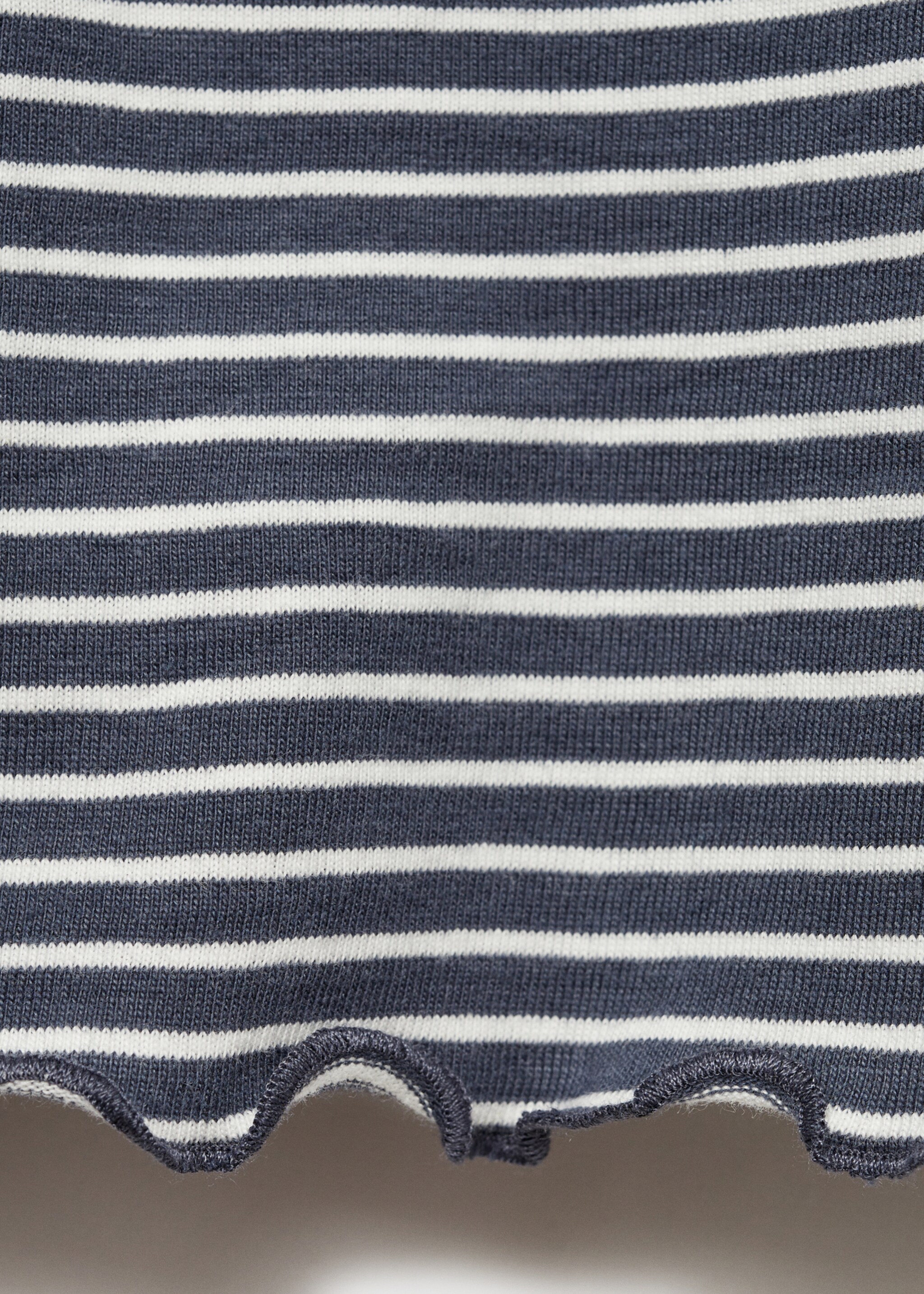 Striped cotton T-shirt - Details of the article 0, Charcoal. Ref: 77014455-00.