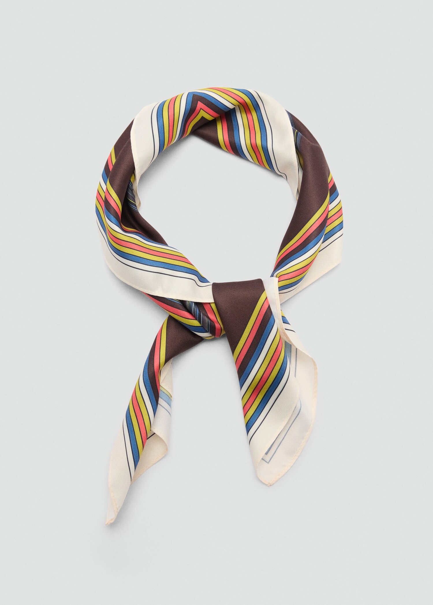 Striped printed scarf - Details of the article 1