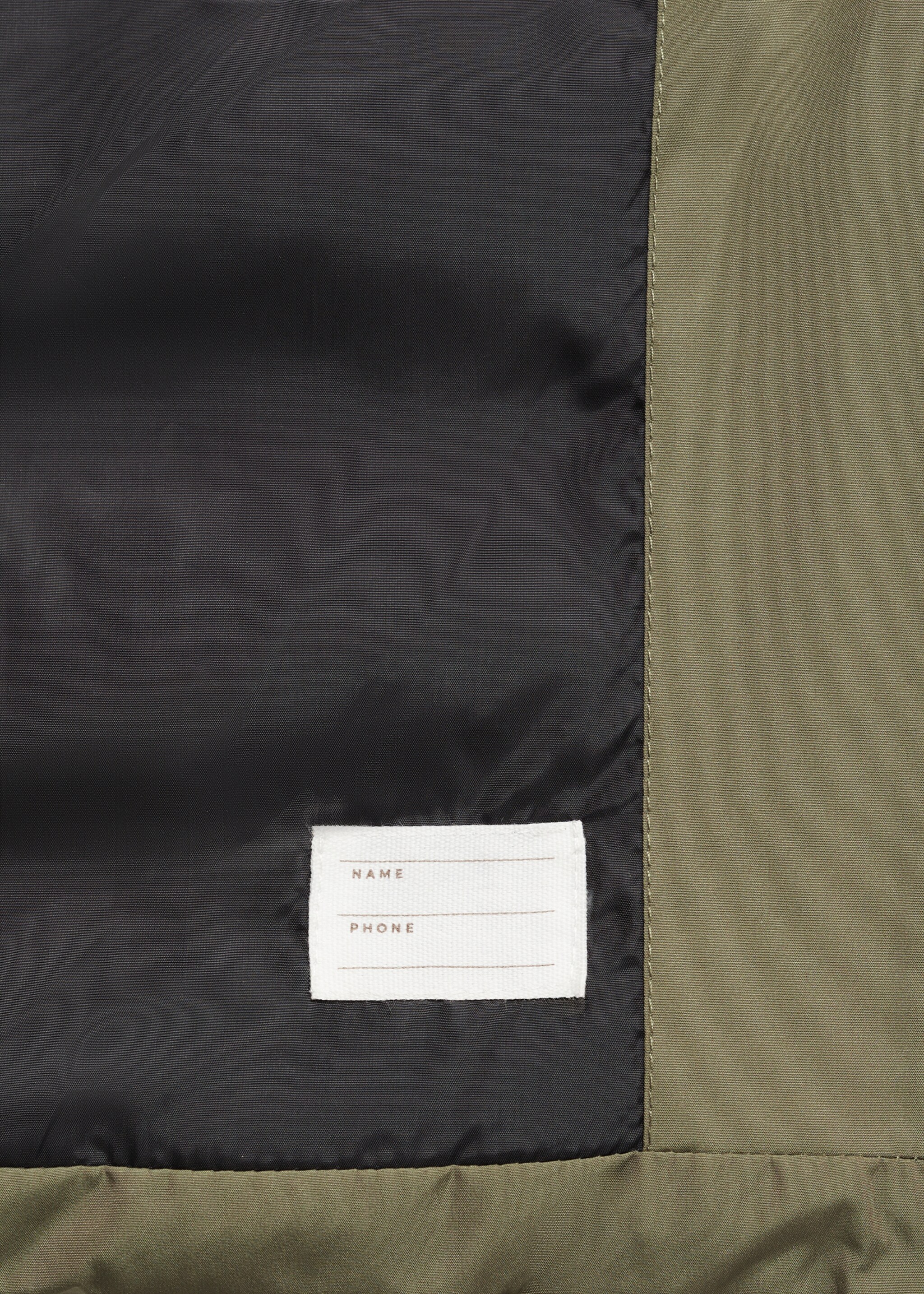 Pocket quilted jacket - Details of the article 0, Khaki. Ref: 77014761-00.