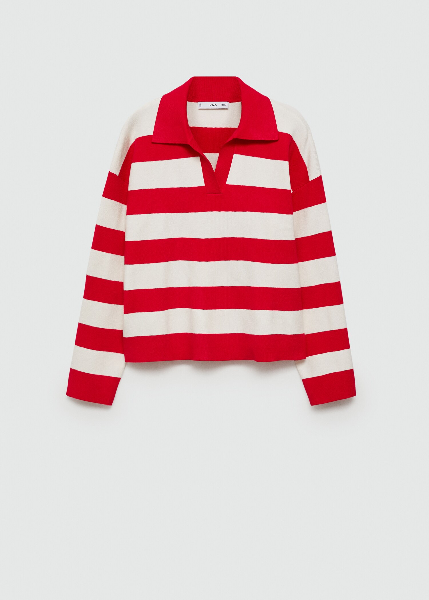 Striped polo-neck sweater - Article without model