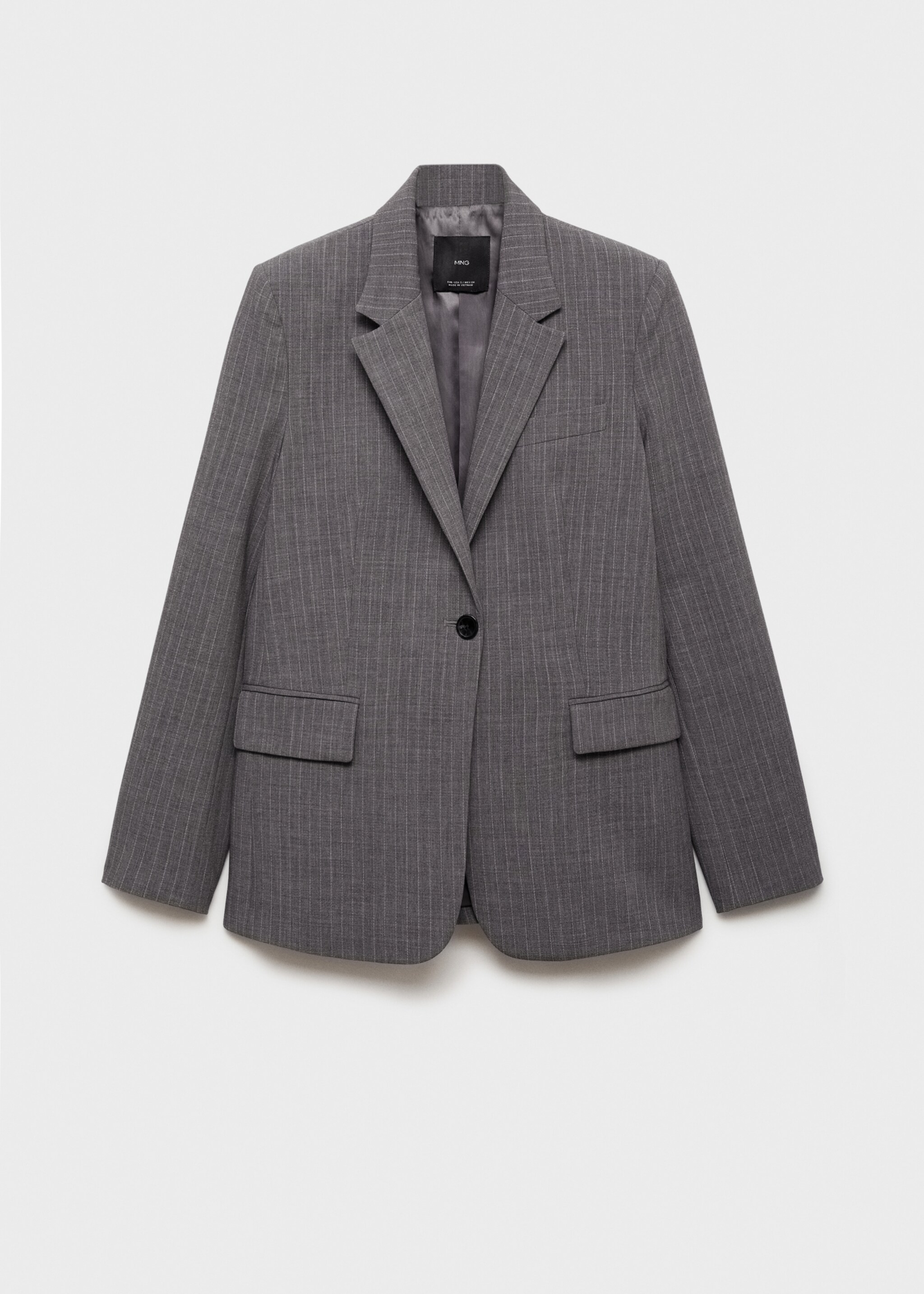 Blazer vestit ratlla diplomàtica - Article sense model, Gris. Ref: 77014767-00.
