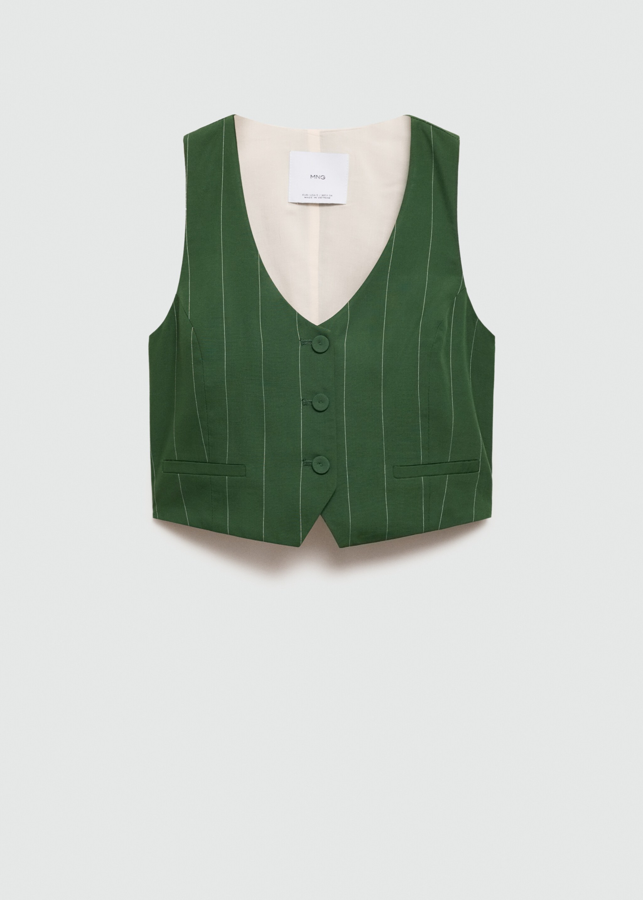 Anzugweste mit Nadelstreifen - Artikel ohne Model, Grün. Ref: 77014768-00.