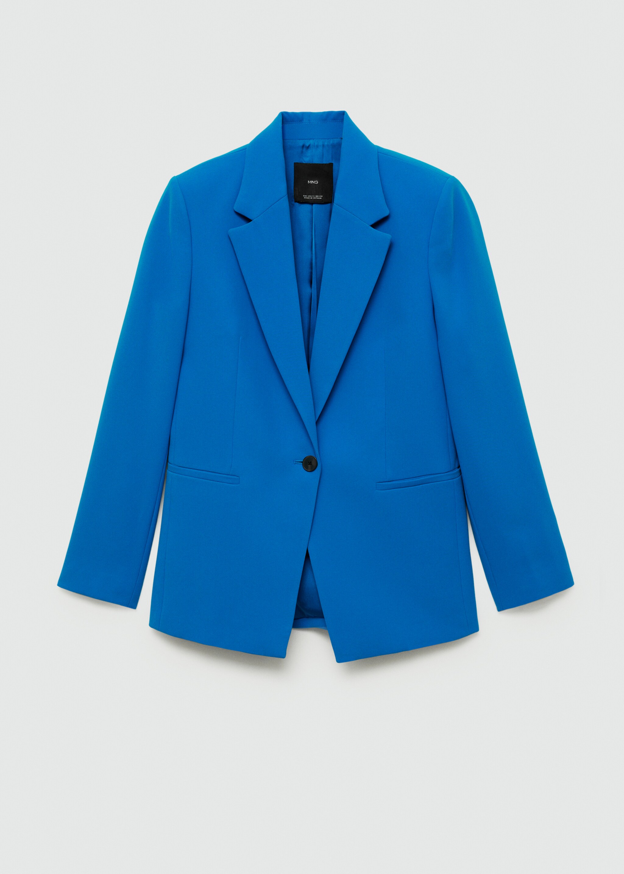 Straight-fit suit jacket - Article without model, Blue. Ref: 77014769-00.