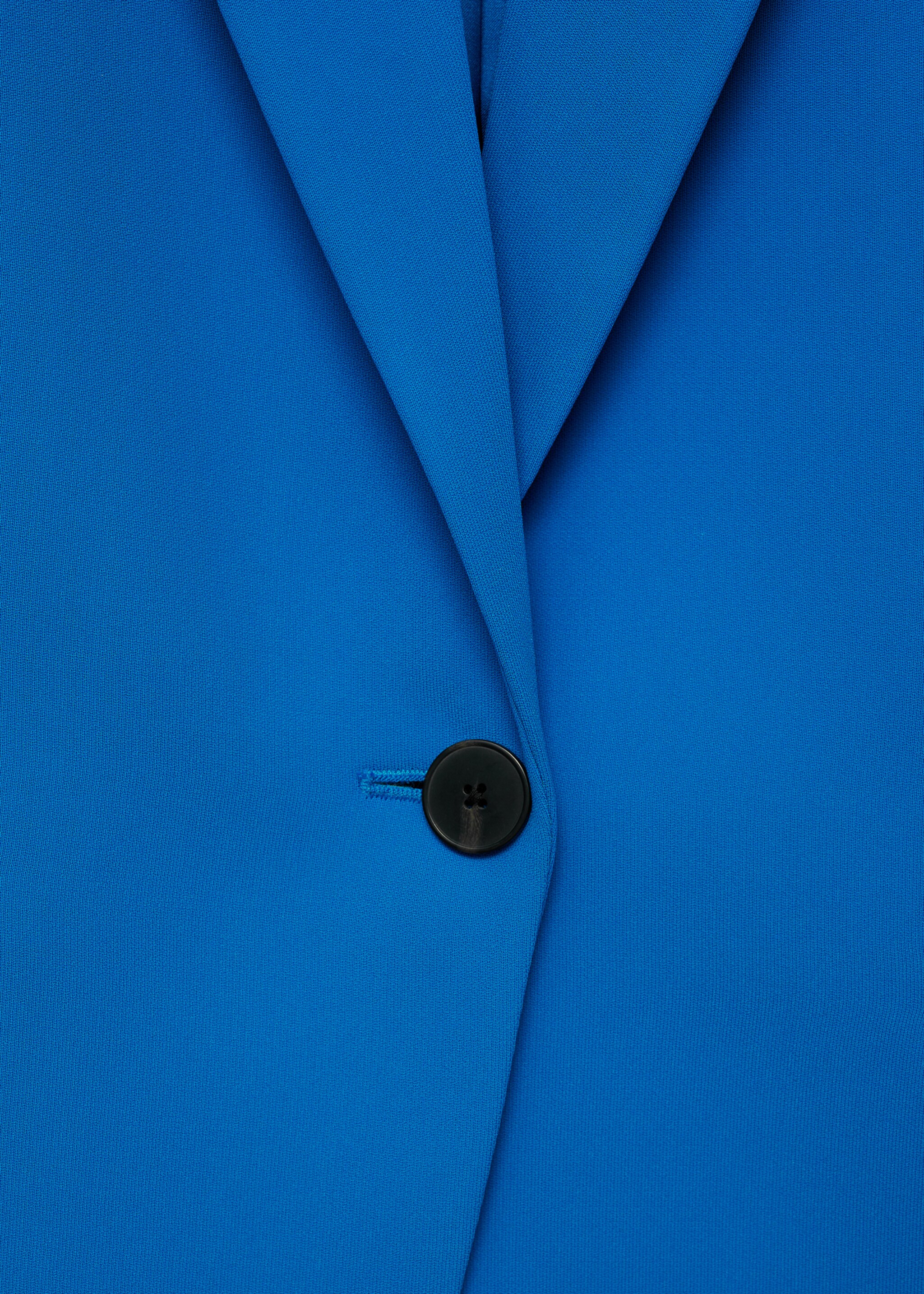 Straight-fit suit jacket - Details of the article 8, Blue. Ref: 77014769-00.