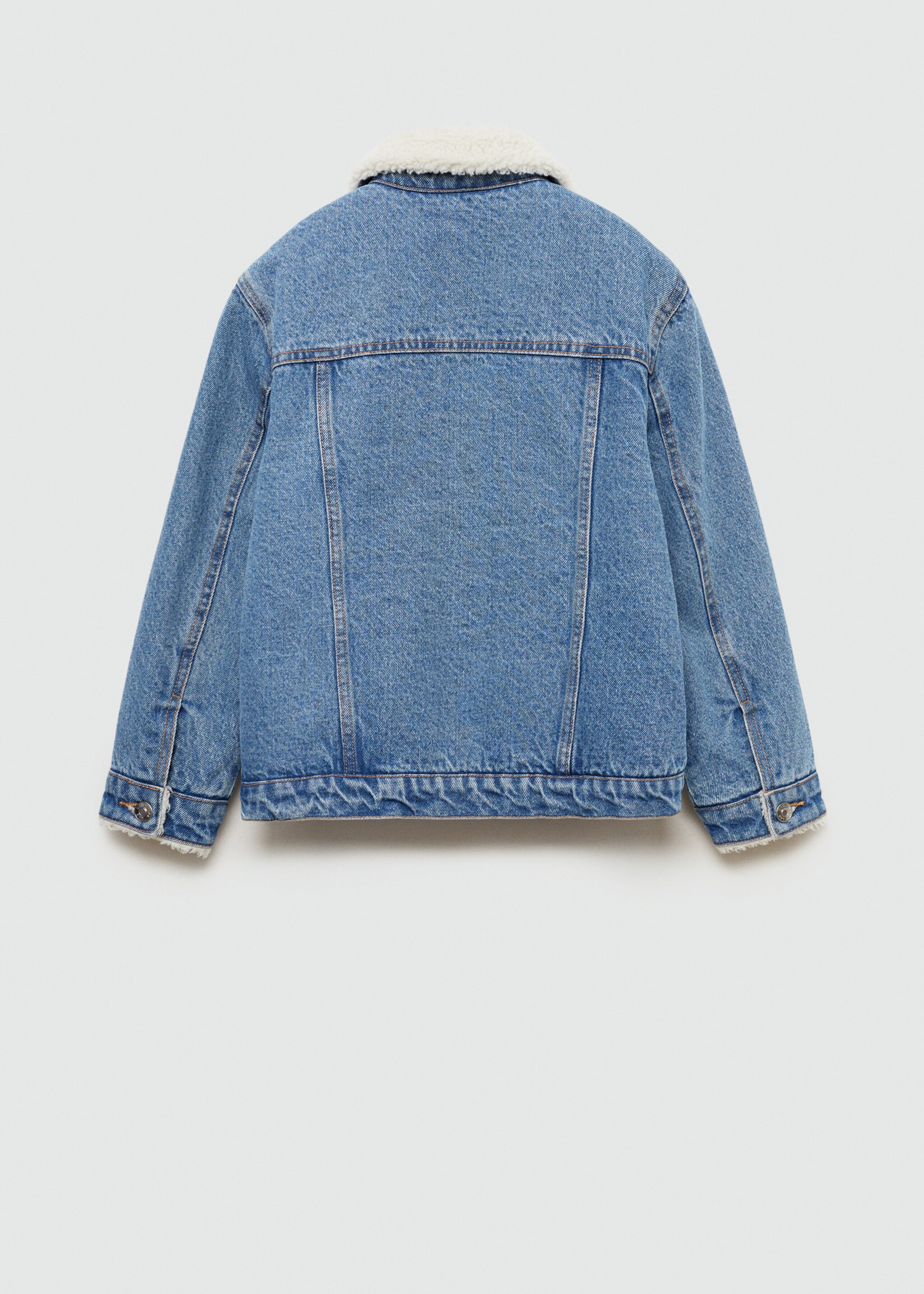 Shearling denim jacket - Reverse of the article, Medium Blue. Ref: 77014774-00.