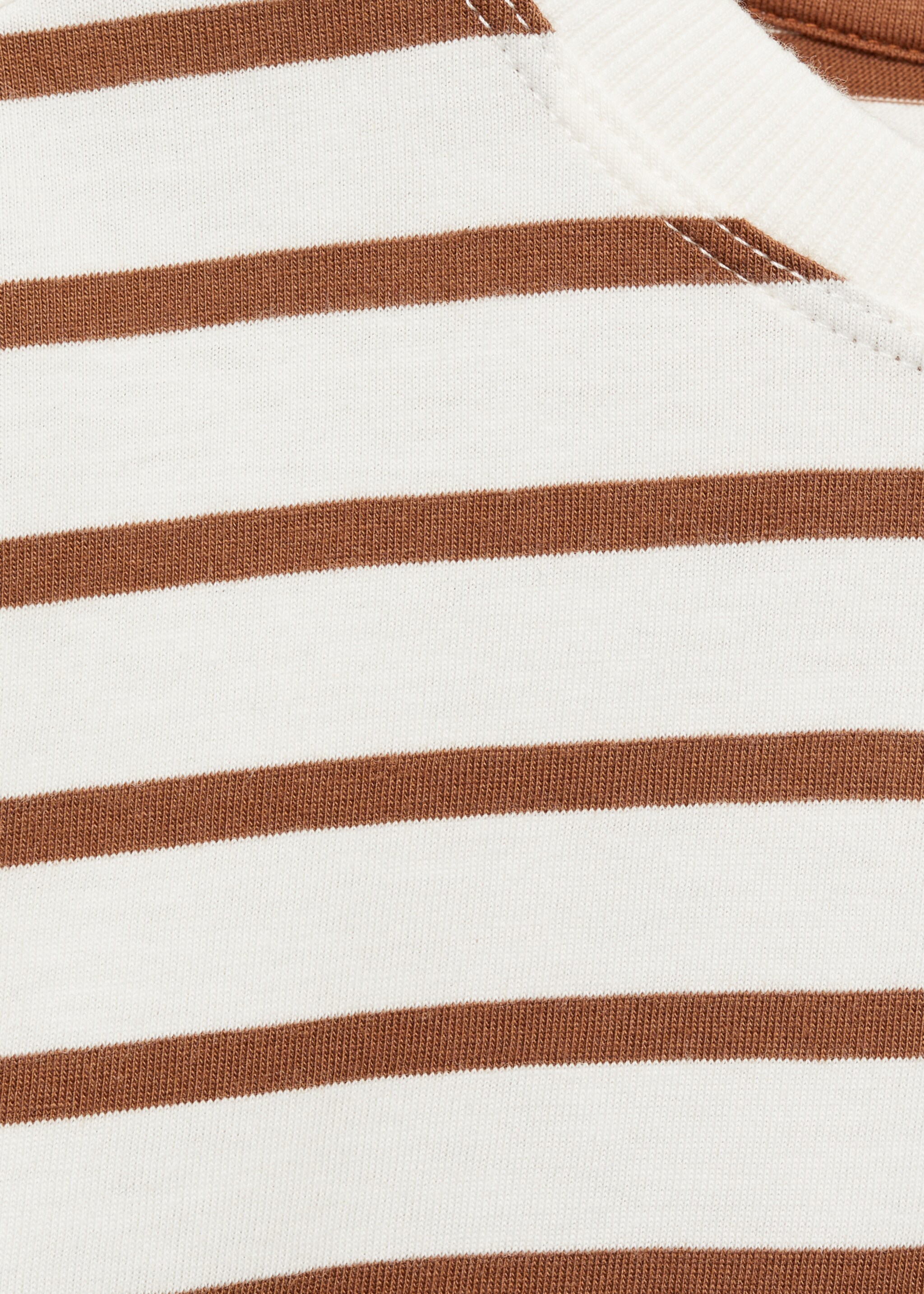 Striped long sleeves t-shirt - Details of the article 8, Caramel. Ref: 77014778-00.