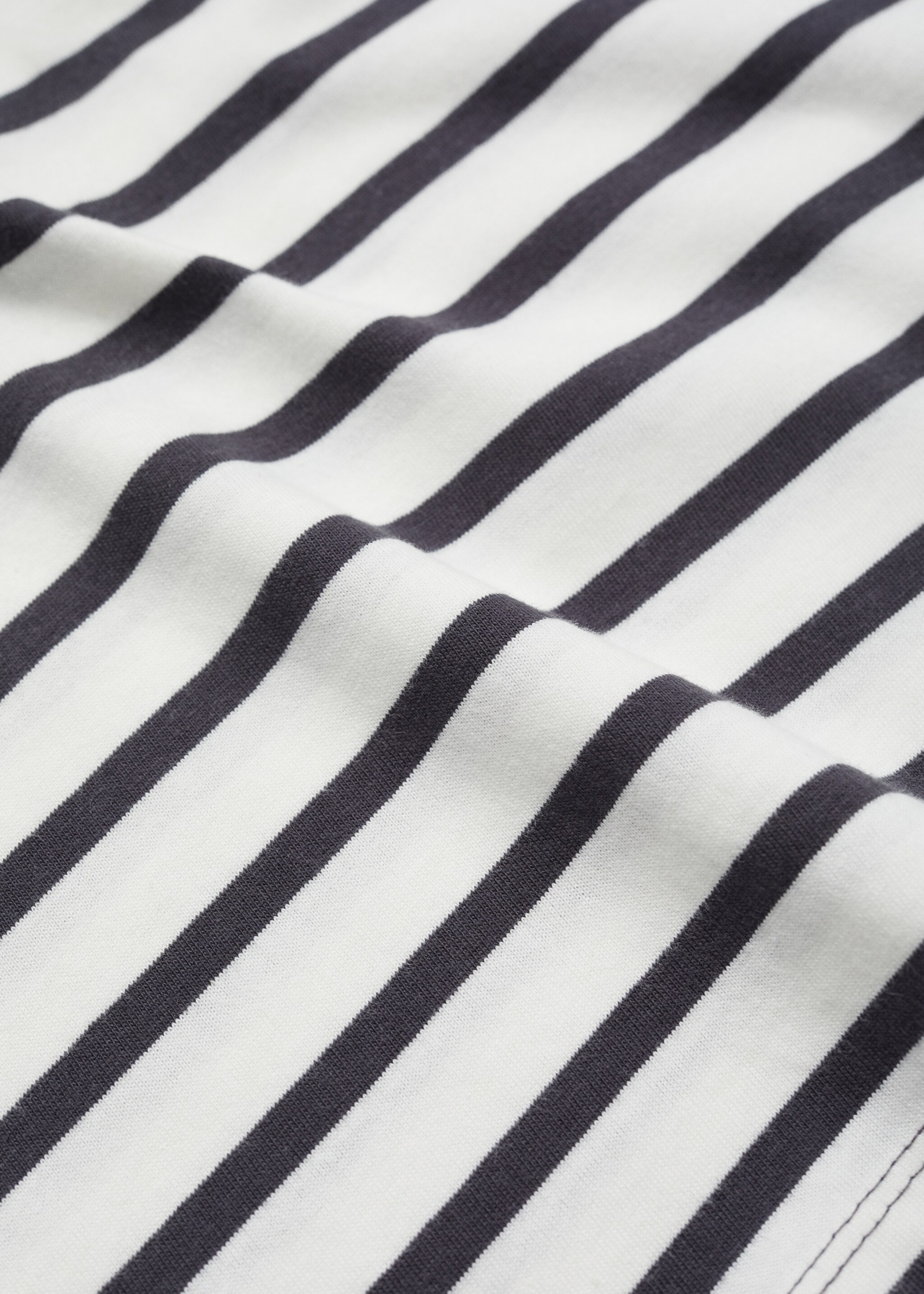 Striped long sleeves t-shirt - Details of the article 0, Charcoal. Ref: 77014778-00.