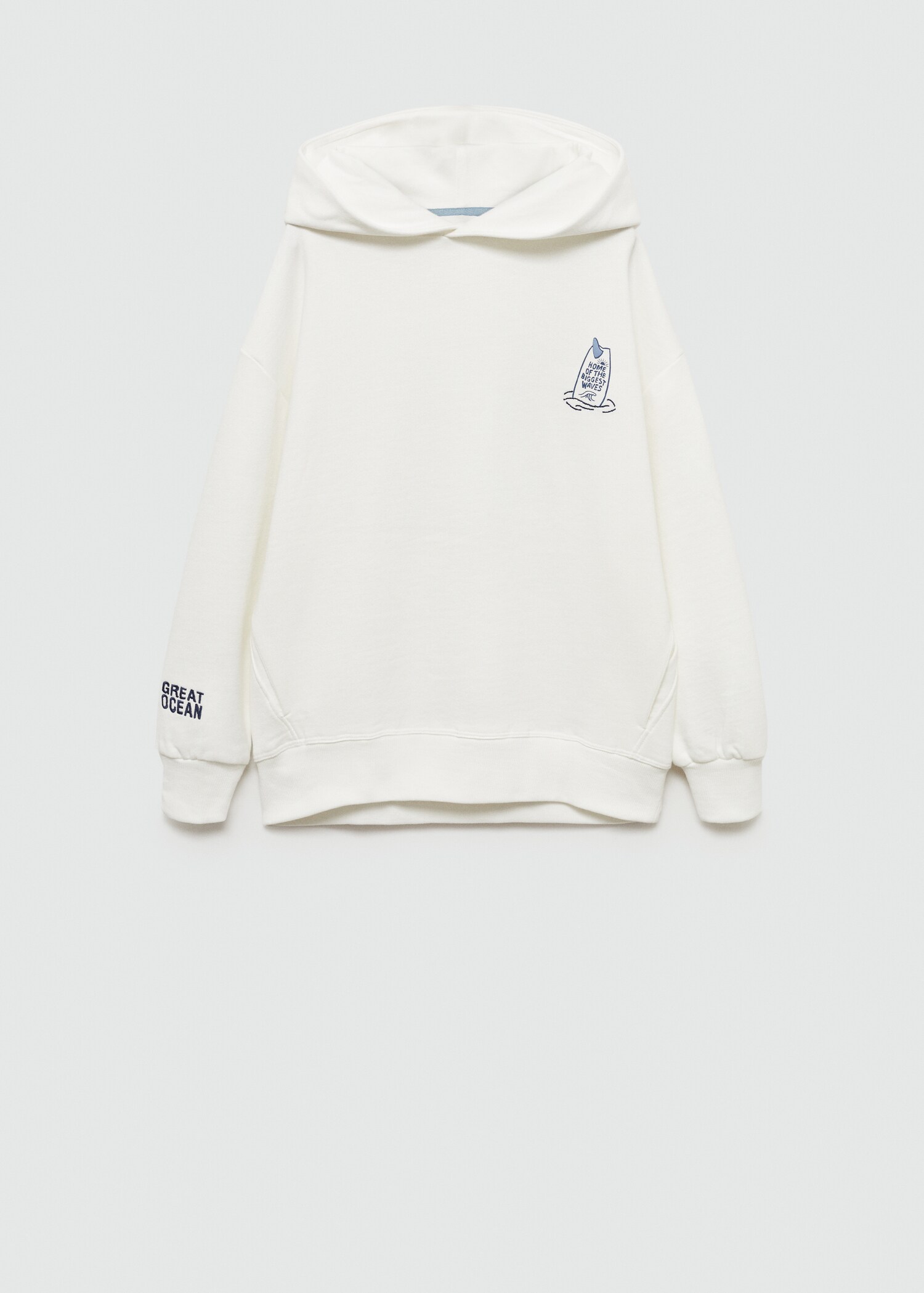 Baumwoll-Sweatshirt mit Stickdetail - Artikel ohne Model