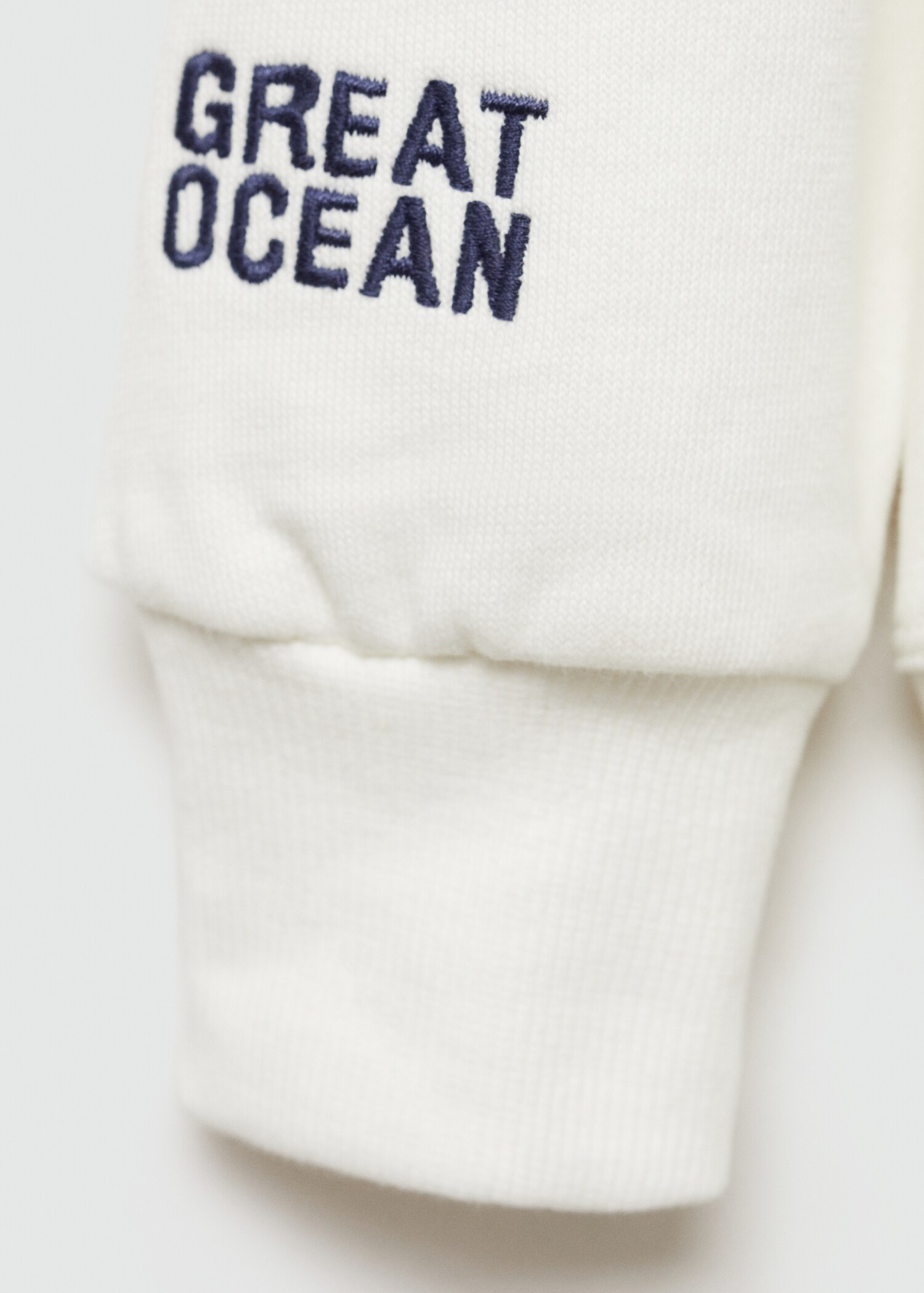 Baumwoll-Sweatshirt mit Stickdetail - Detail des Artikels 0