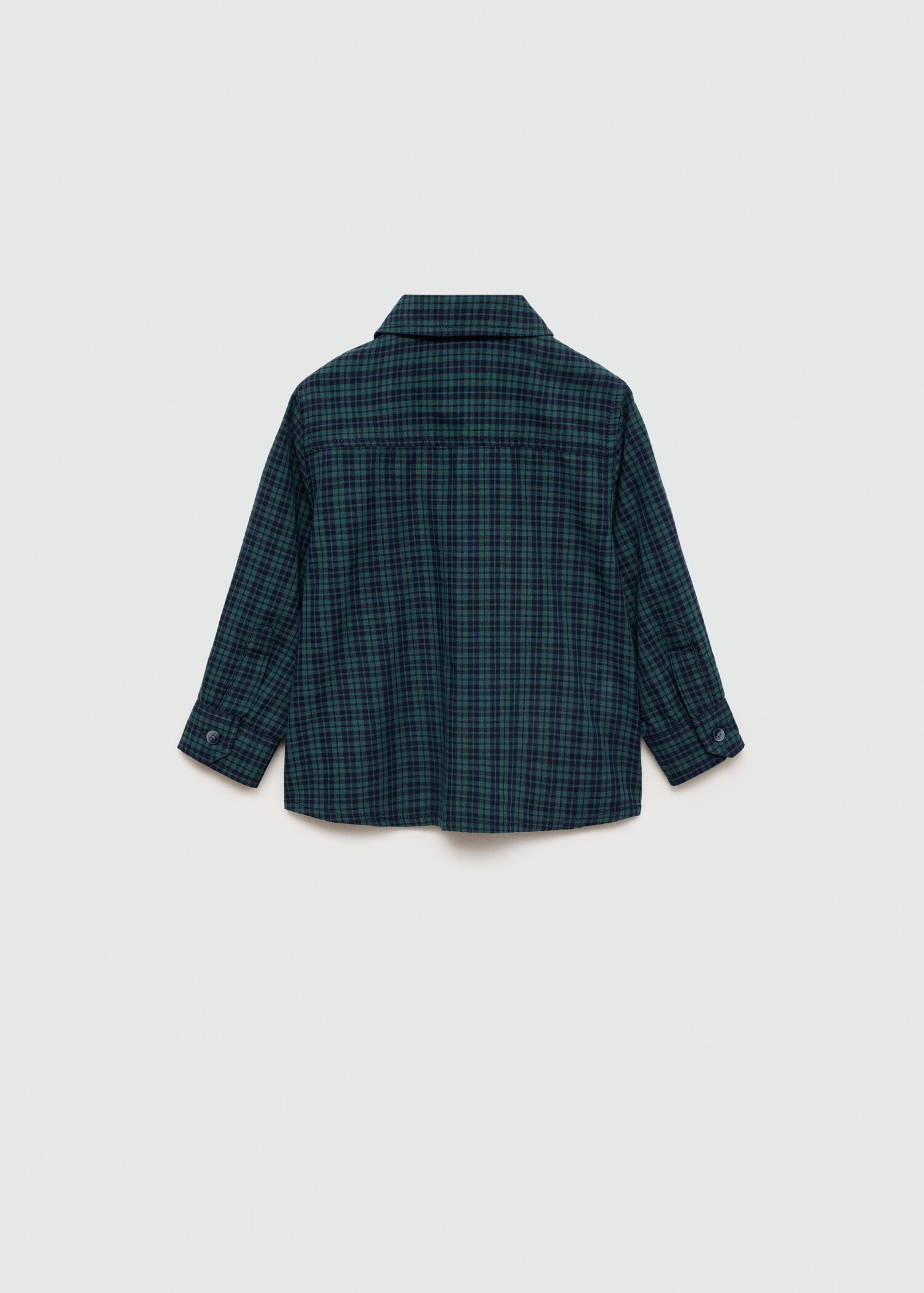 Camisa algodón cuadros - Reverso del artículo