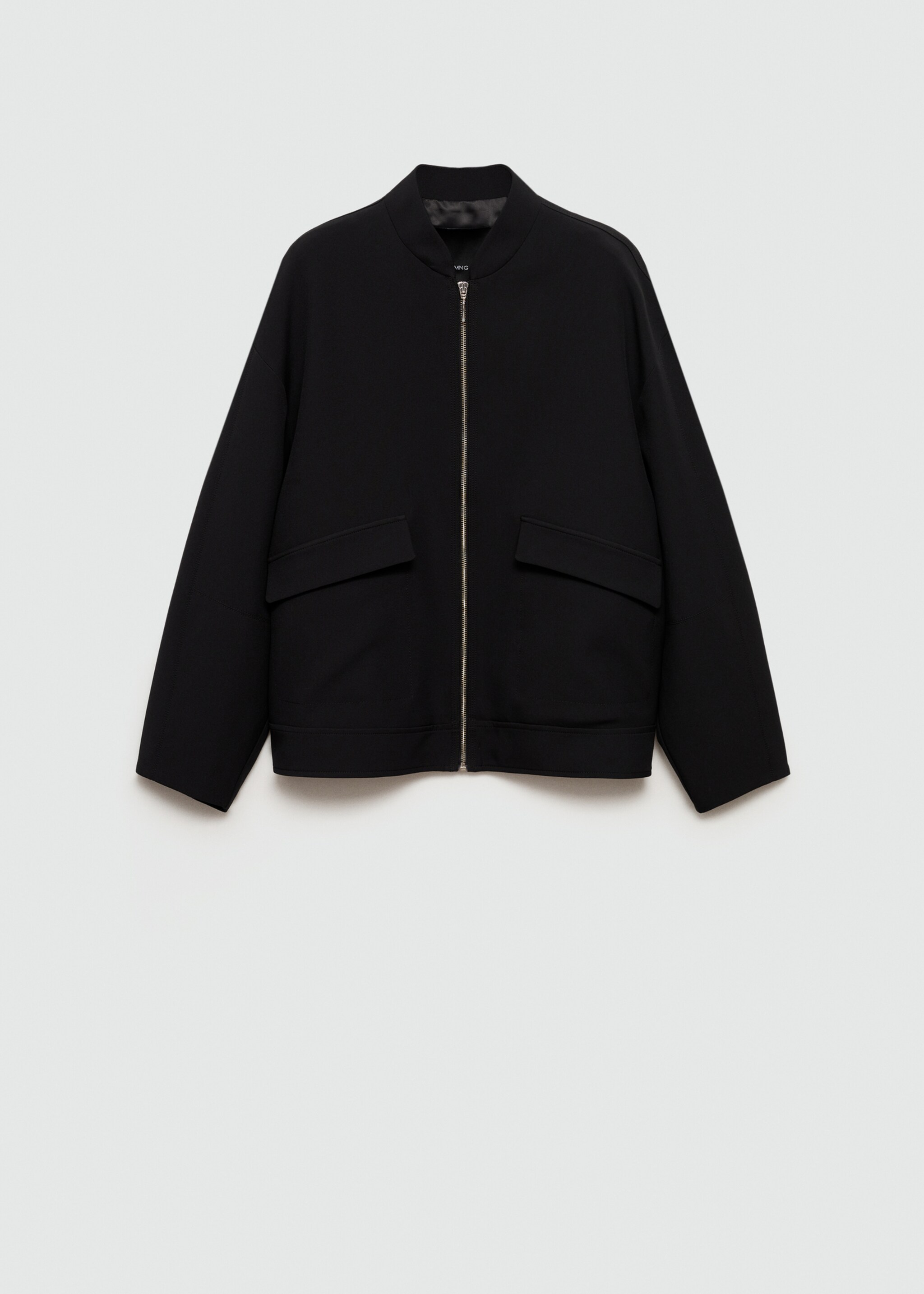 Veste bomber oversize - Article sans modèle, Noir. Ref: 77014791-00.