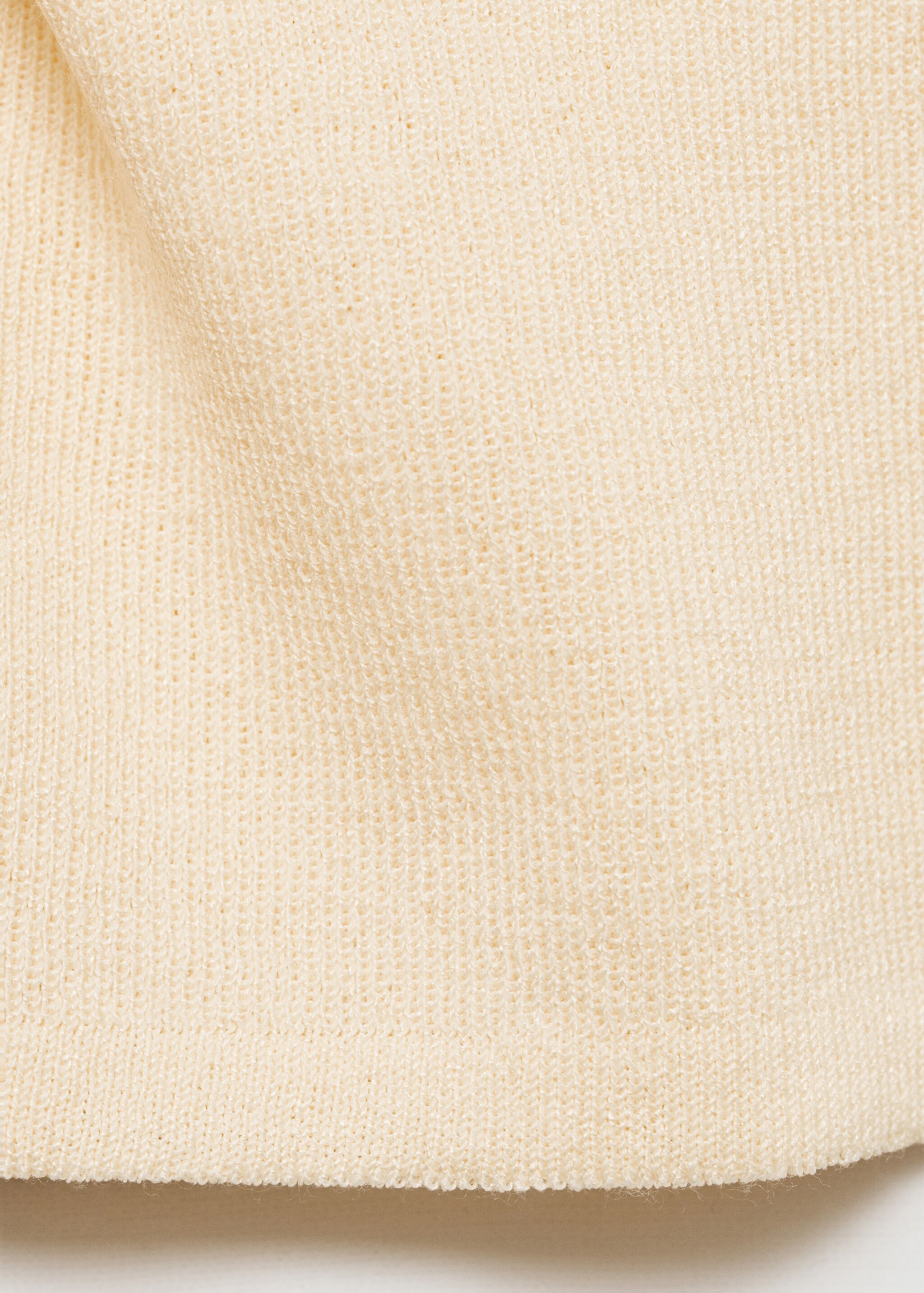 Knitted cropped top - Details of the article 0, Ecru. Ref: 77014792-00.