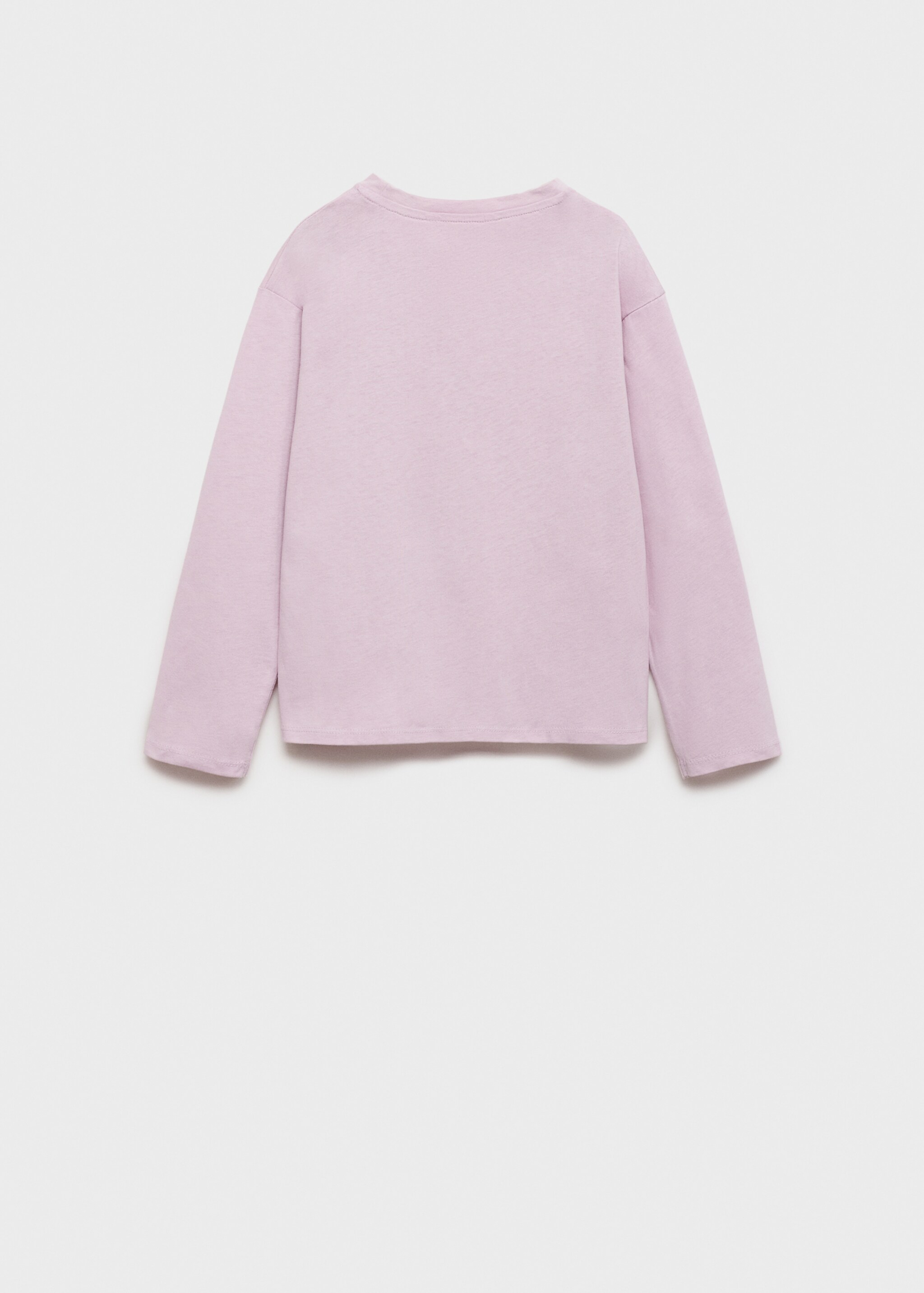 Printed cotton-blend t-shirt - Reverse of the article, Light/Pastel Purple. Ref: 77014800-00.