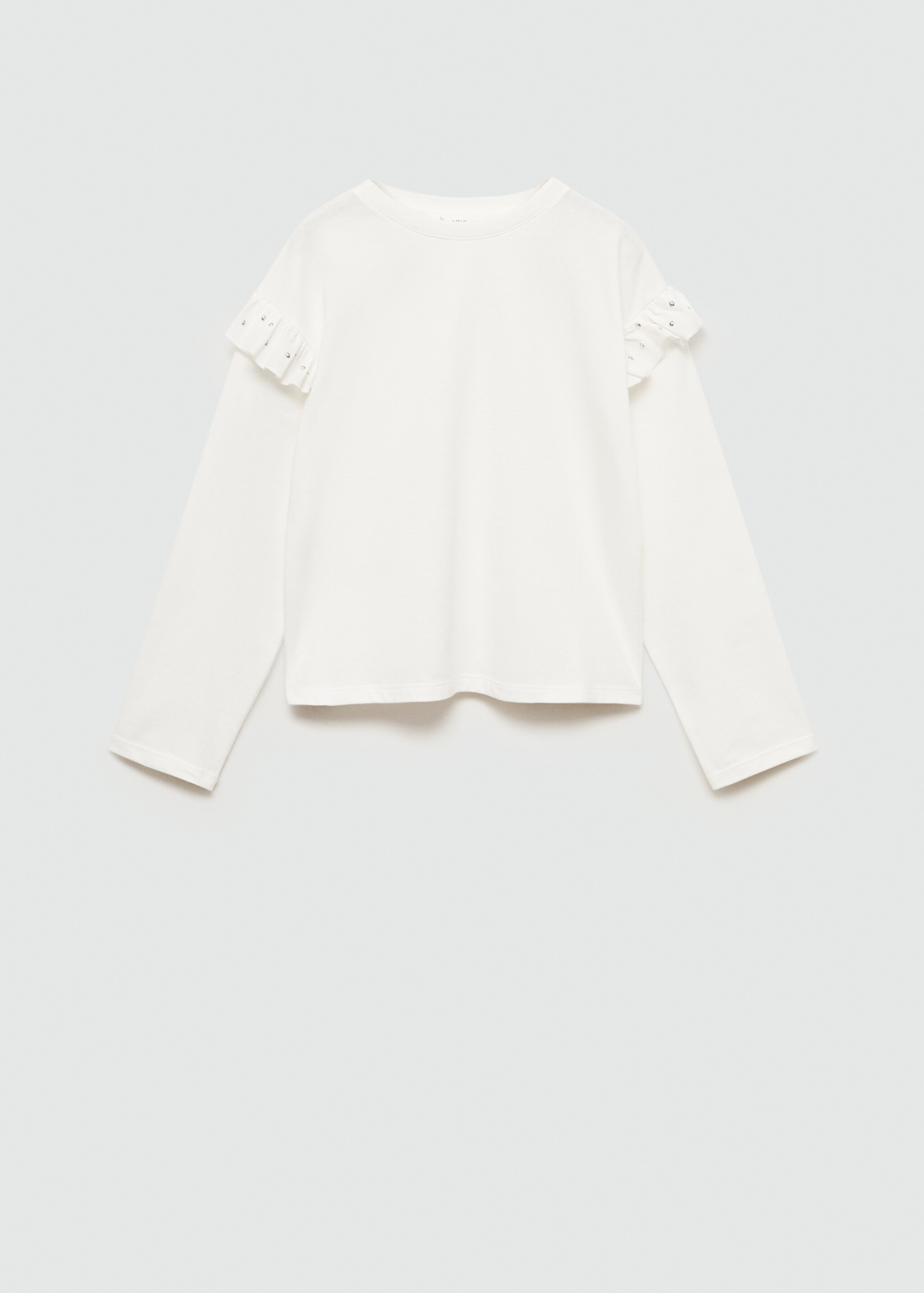 Samarreta volants tatxons - Article sense model, Blanc trencat. Ref: 77014801-00.
