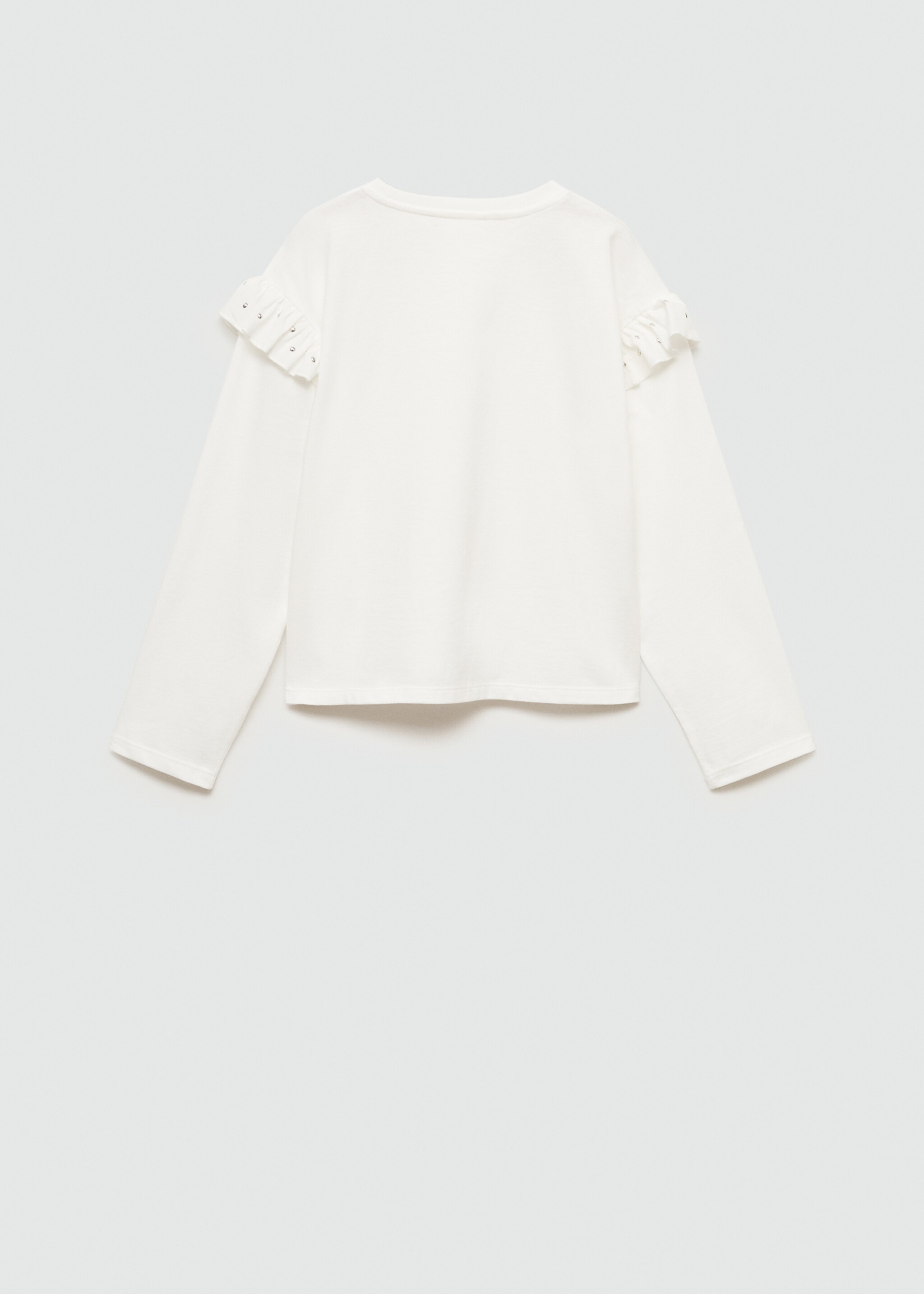 Samarreta volants tatxons - Revers de l'article, Blanc trencat. Ref: 77014801-00.