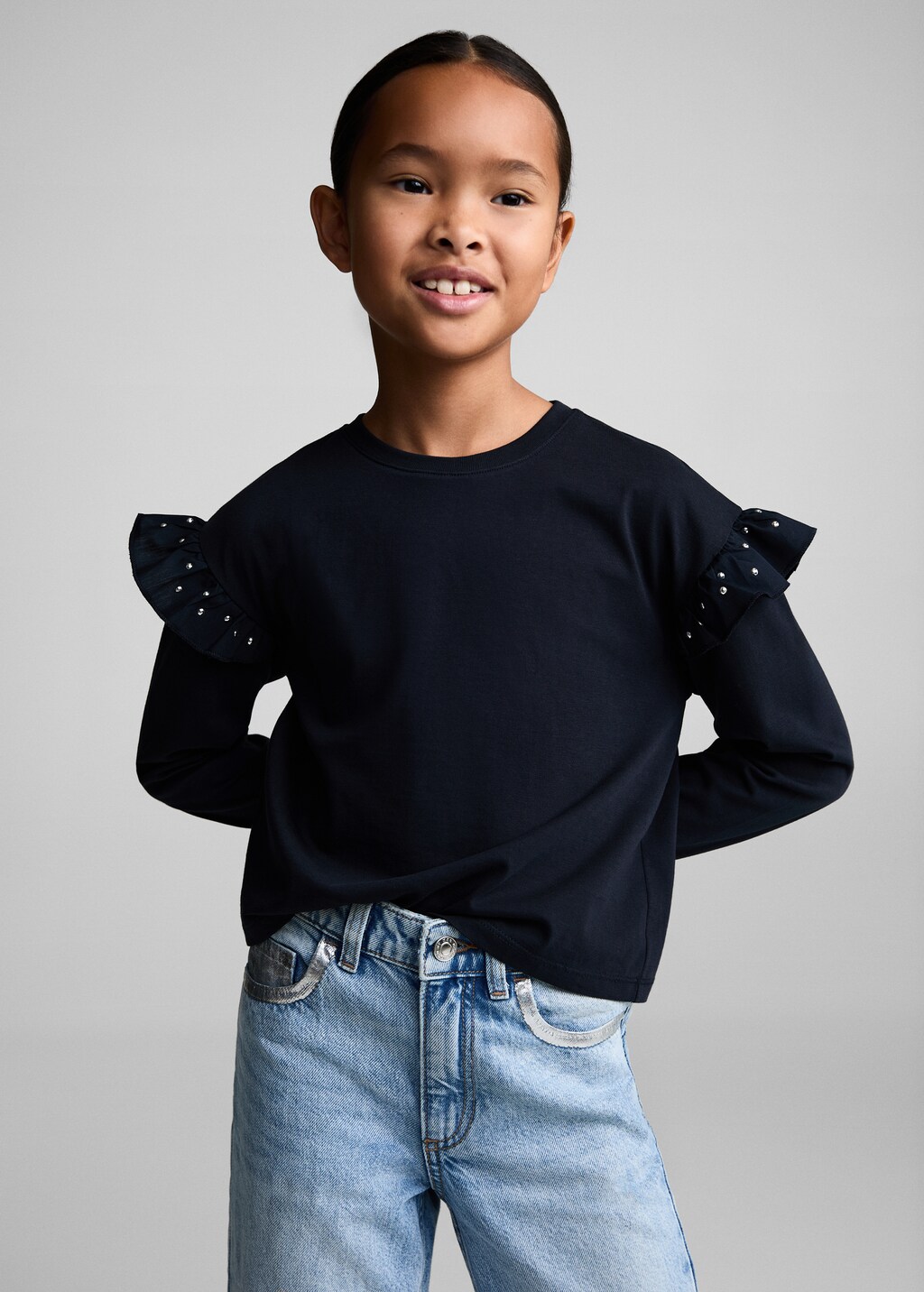 トップス ENFOLD RUFFLE-MOTIF T-SHIRT BLK トップス ENFOLD RUFFLE-MOTIF T-SHIRT BLK RUFFLE-MOTIF T