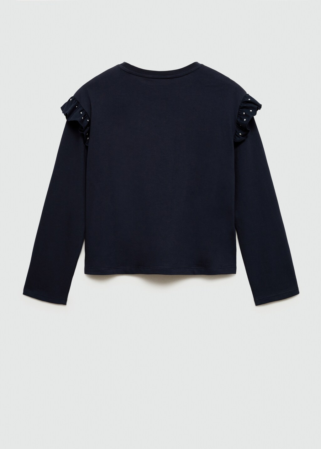 T-shirt with studded ruffles - Girls | MANGO OUTLET USA