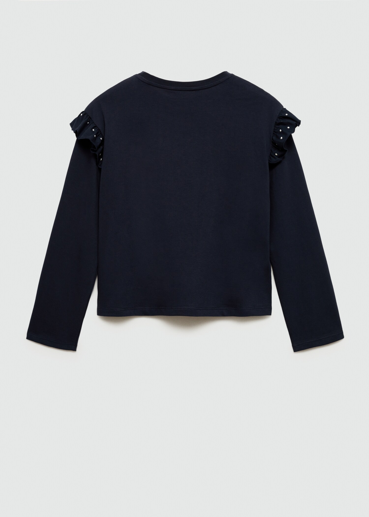 T-shirt with studded ruffles - Reverse of the article