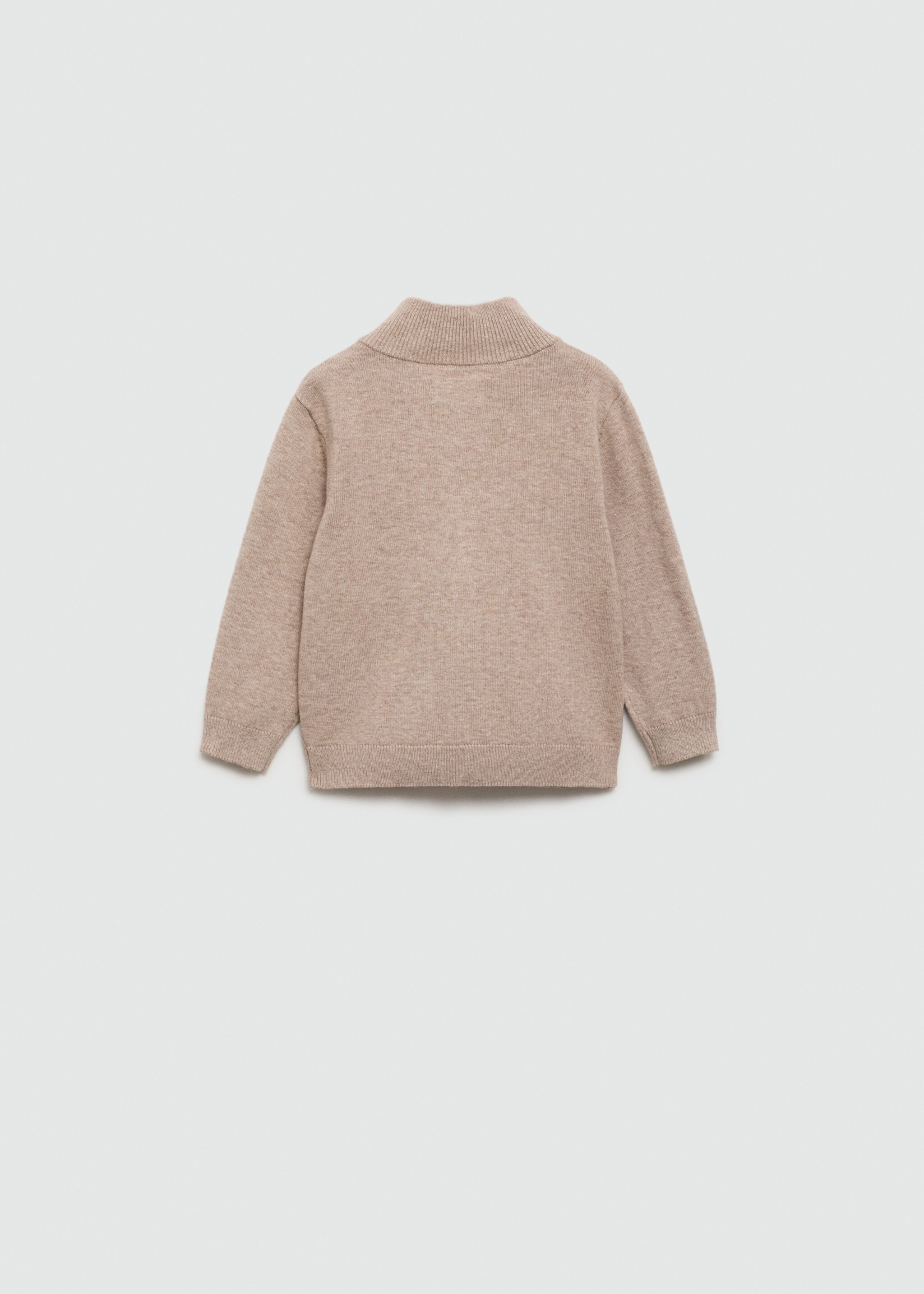 Zipped cardigan - Reverse of the article, Medium Brown. Ref: 77015147-00.