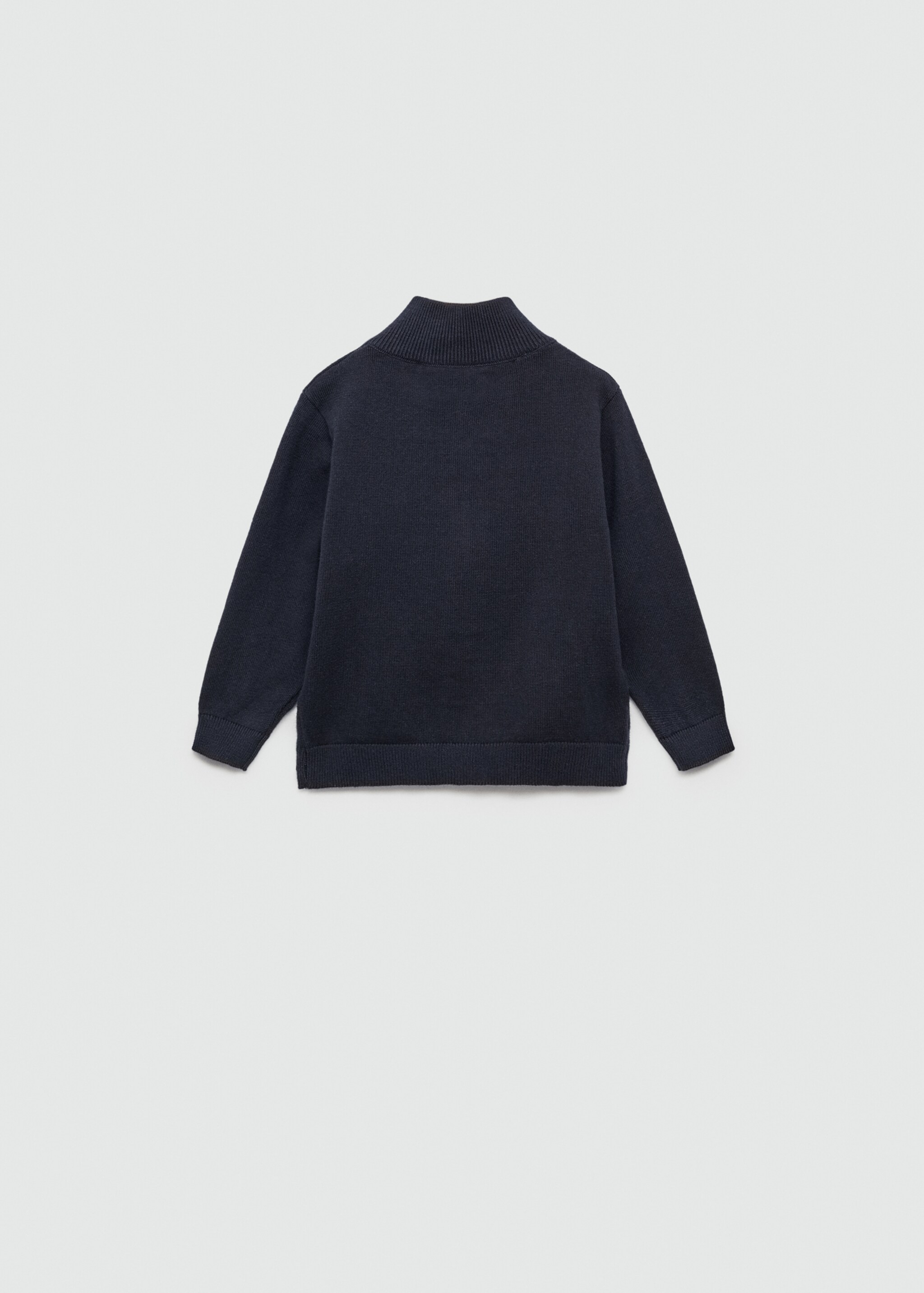 Zipped cardigan - Reverse of the article, Dark Navy. Ref: 77015147-00.