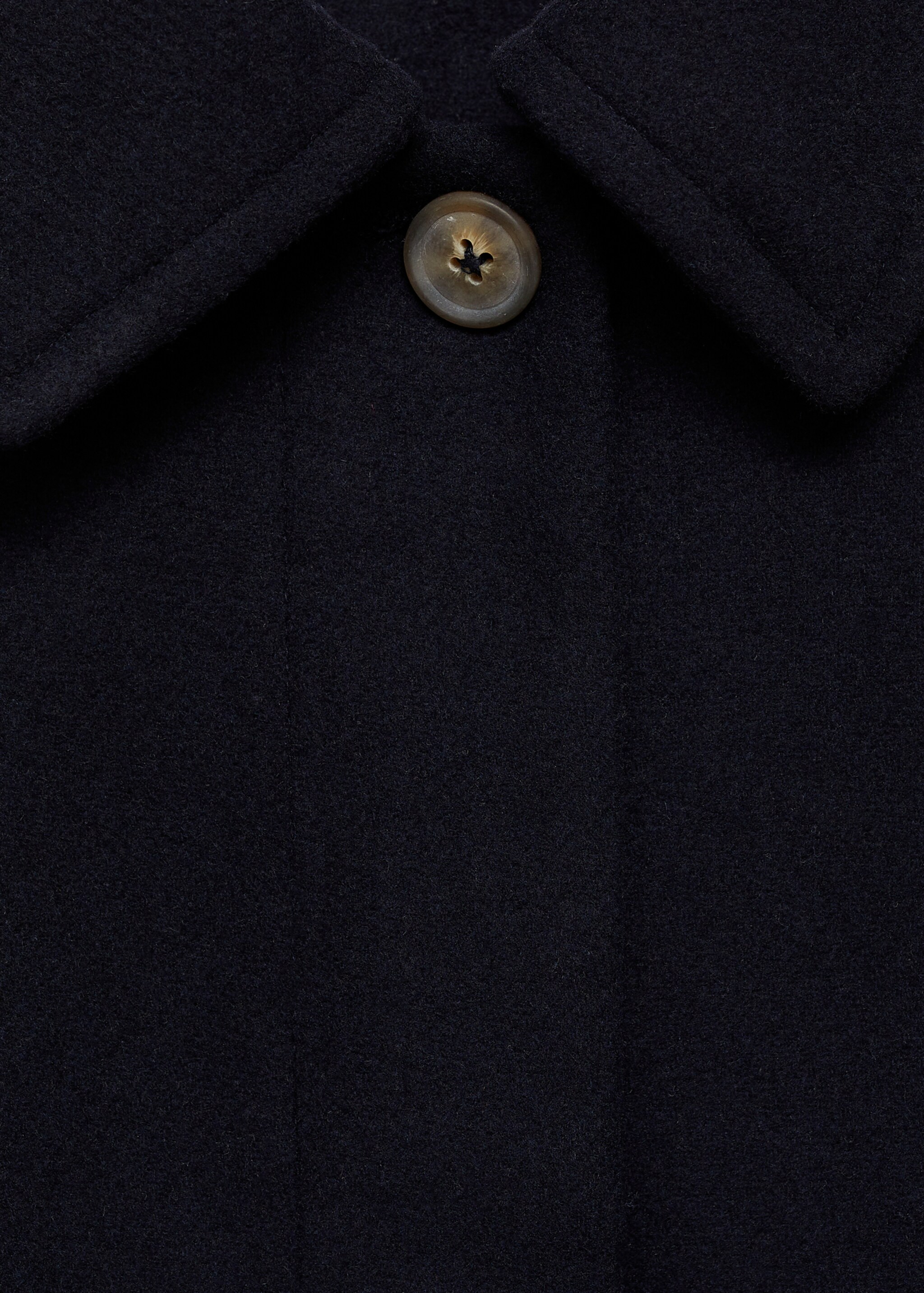 Short cloth coat - Details of the article 8, Dark Navy. Ref: 77015633-00.
