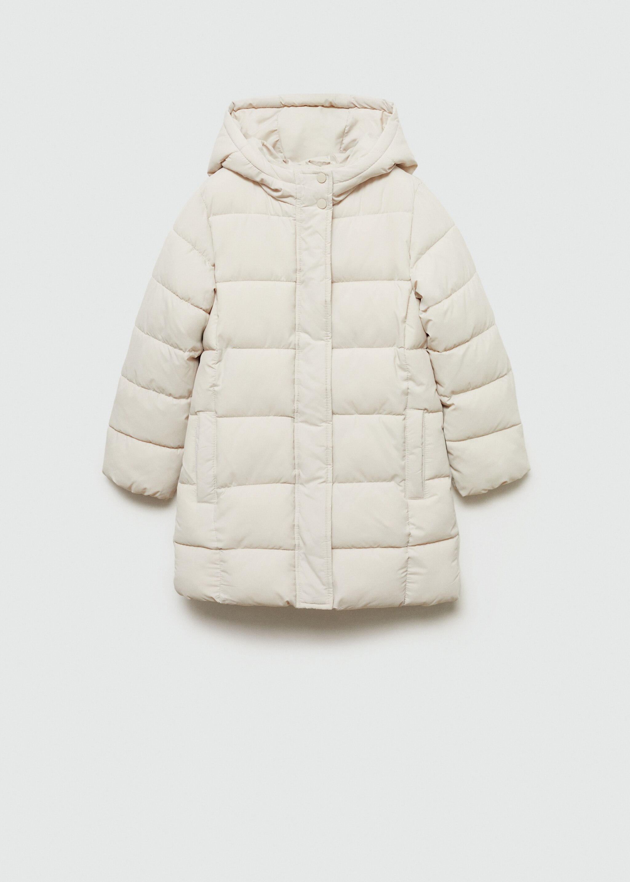 Hood puffer coat - Article without model, Ice Grey. Ref: 77015634-00.
