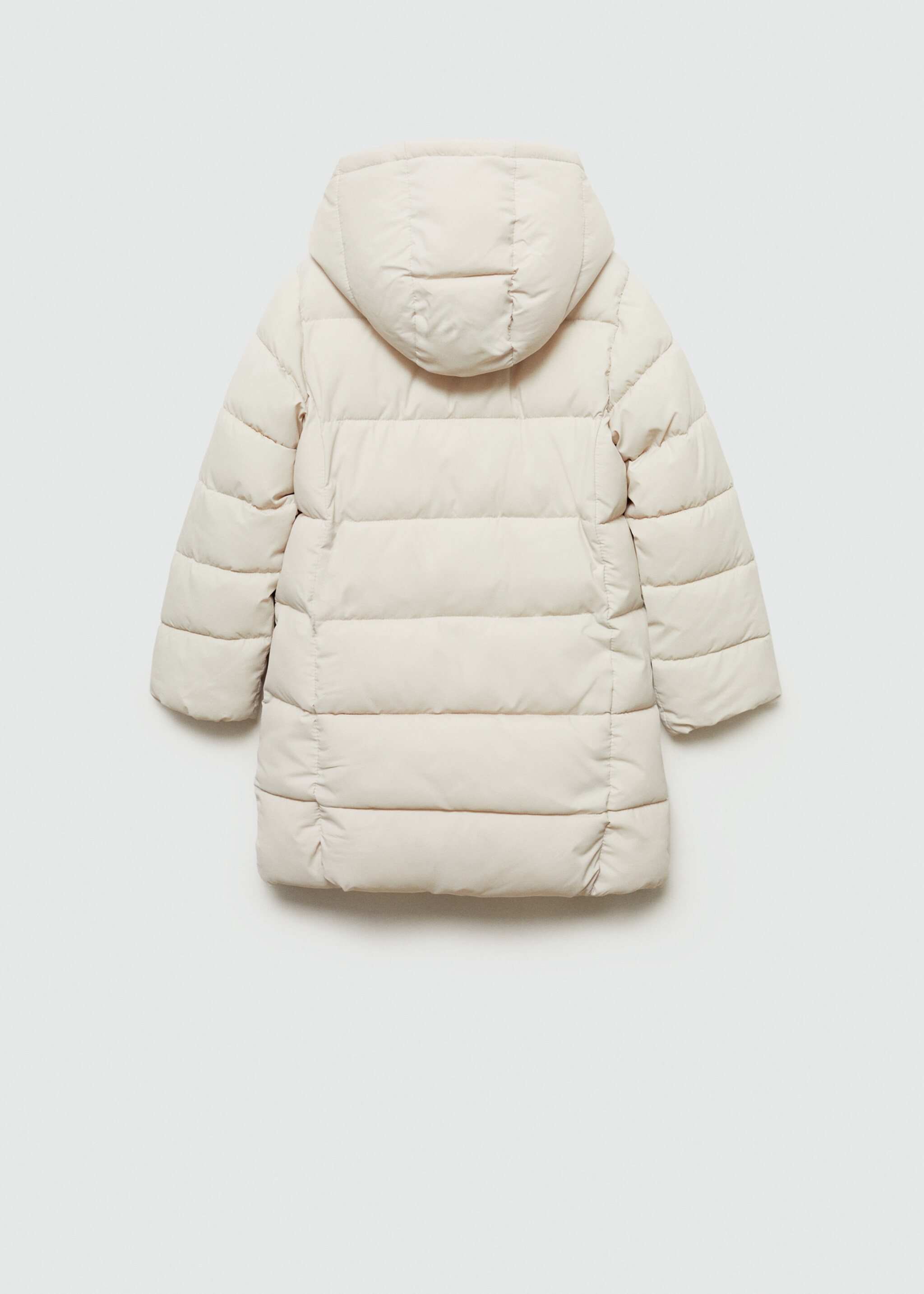 Hood puffer coat - Reverse of the article, Ice Grey. Ref: 77015634-00.