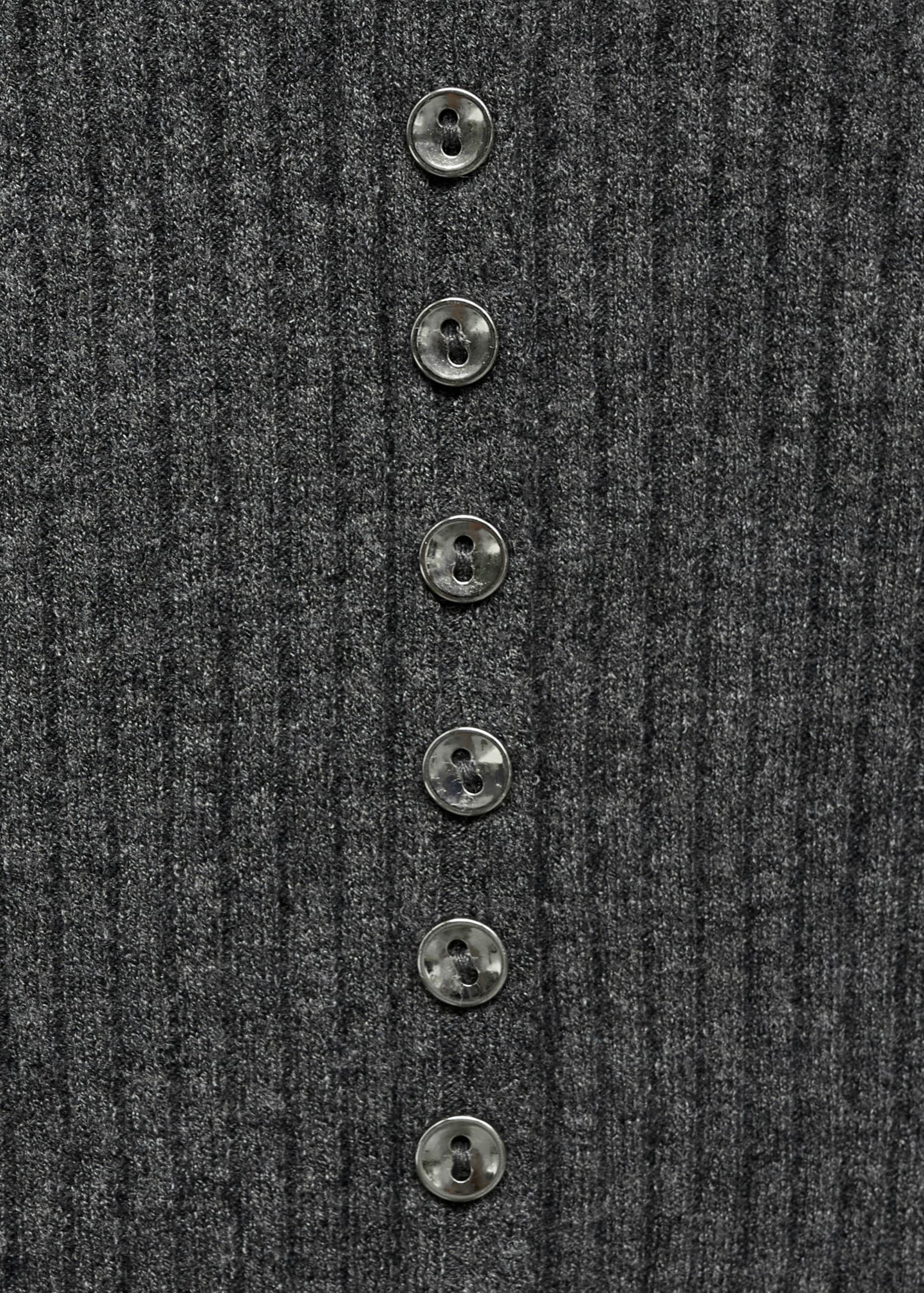 Decorative button sweater - Details of the article 0, Dark Heather Grey. Ref: 77015643-00.