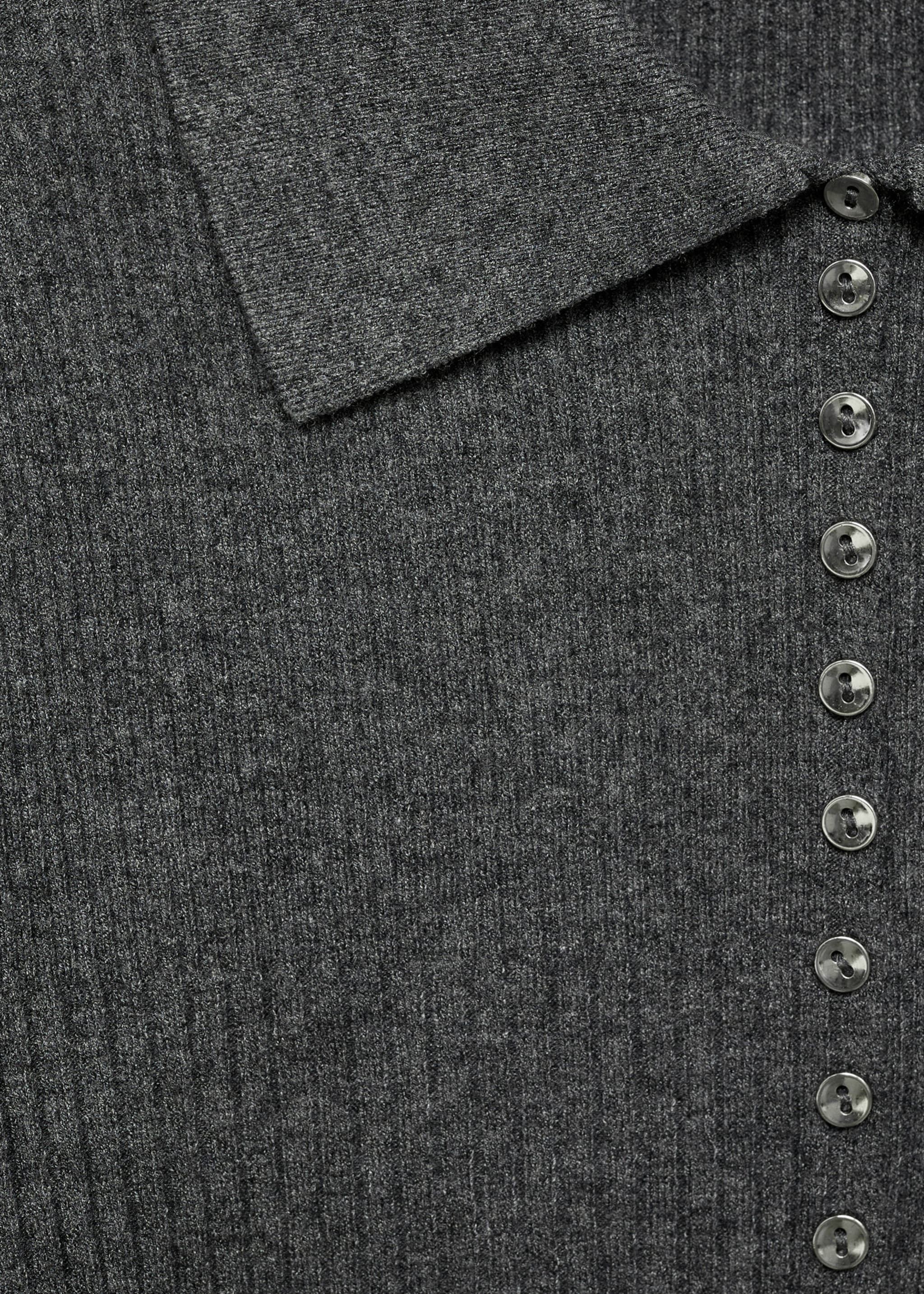Decorative button sweater - Details of the article 8, Dark Heather Grey. Ref: 77015643-00.