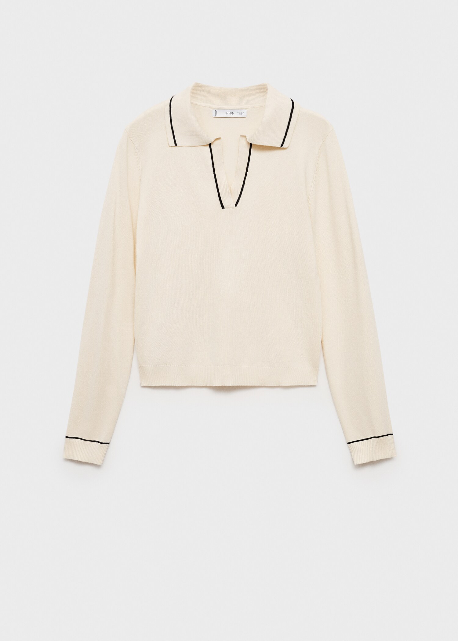 Knitted polo-neck sweater - Article without model