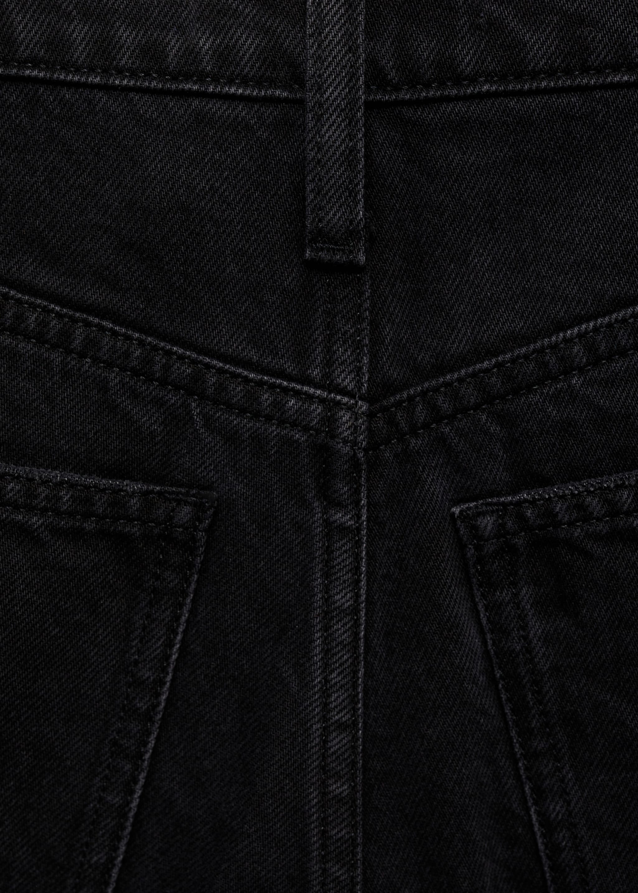 Dżinsy balloon z wysokim stanem - Szczegóły artykułu 0, Black denim. Ref: 77015646-00.