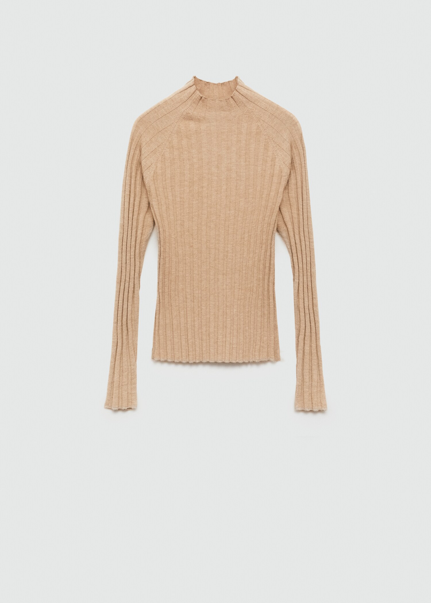 Ribbed sweater with perkins neck - Article without model