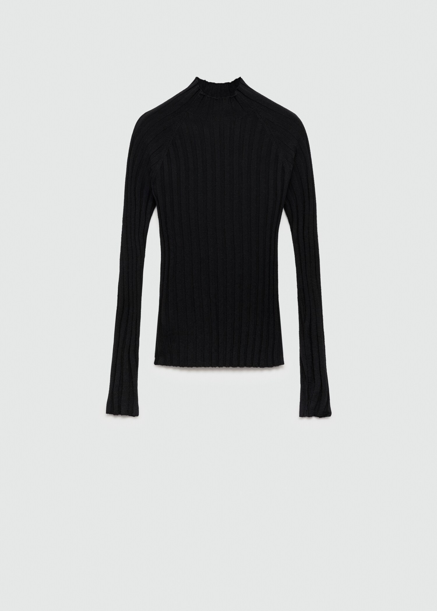 Gerippter Pullover mit halbhohem Kragen - Artikel ohne Model