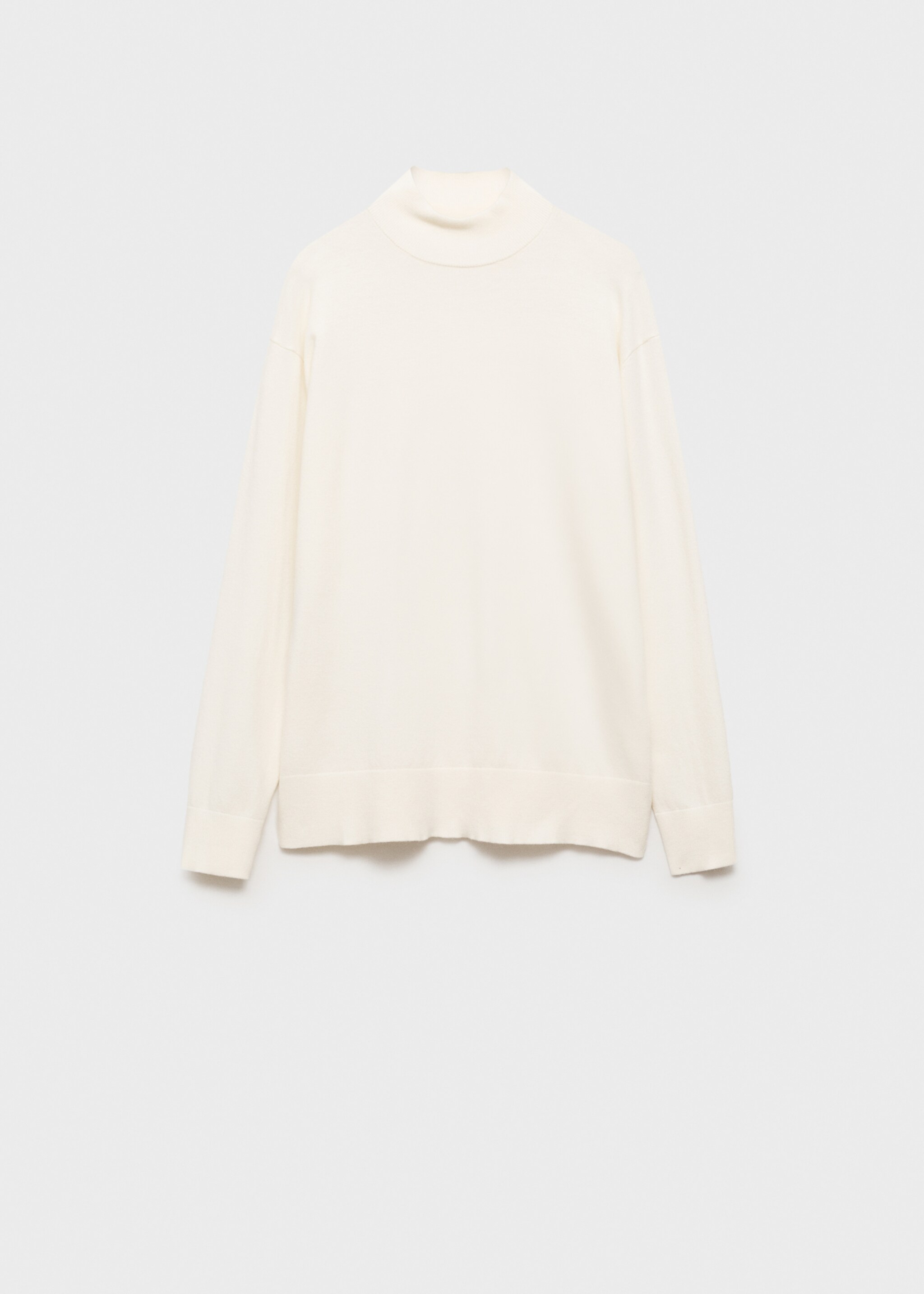 Knitted sweater with perkins neck - Article without model, Ecru. Ref: 77015653-00.