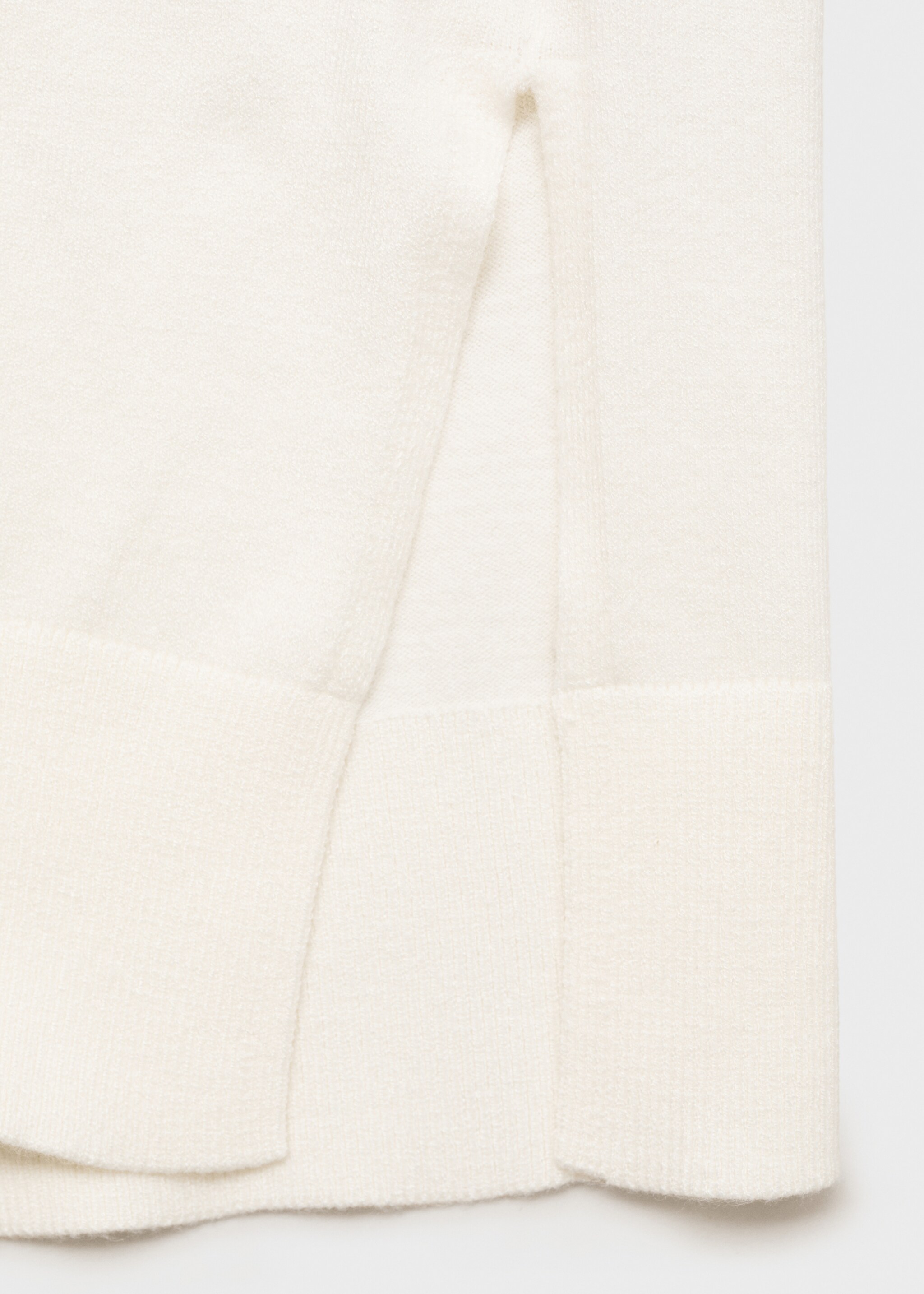 Knitted sweater with perkins neck - Details of the article 0, Ecru. Ref: 77015653-00.