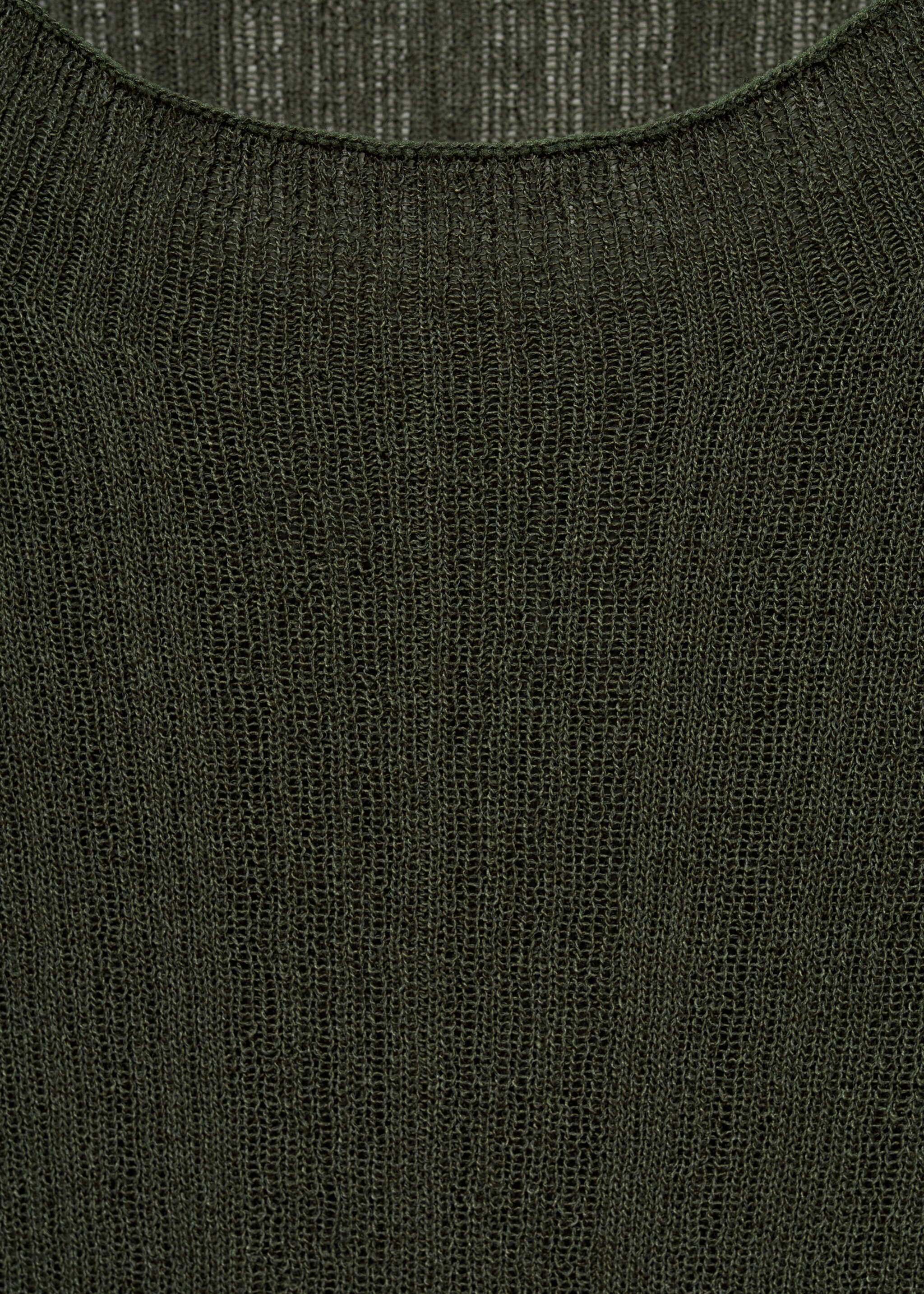 T-shirt semi-transparent boutons - Détail de l'article 0, Vert foncé. Ref: 77015657-00.
