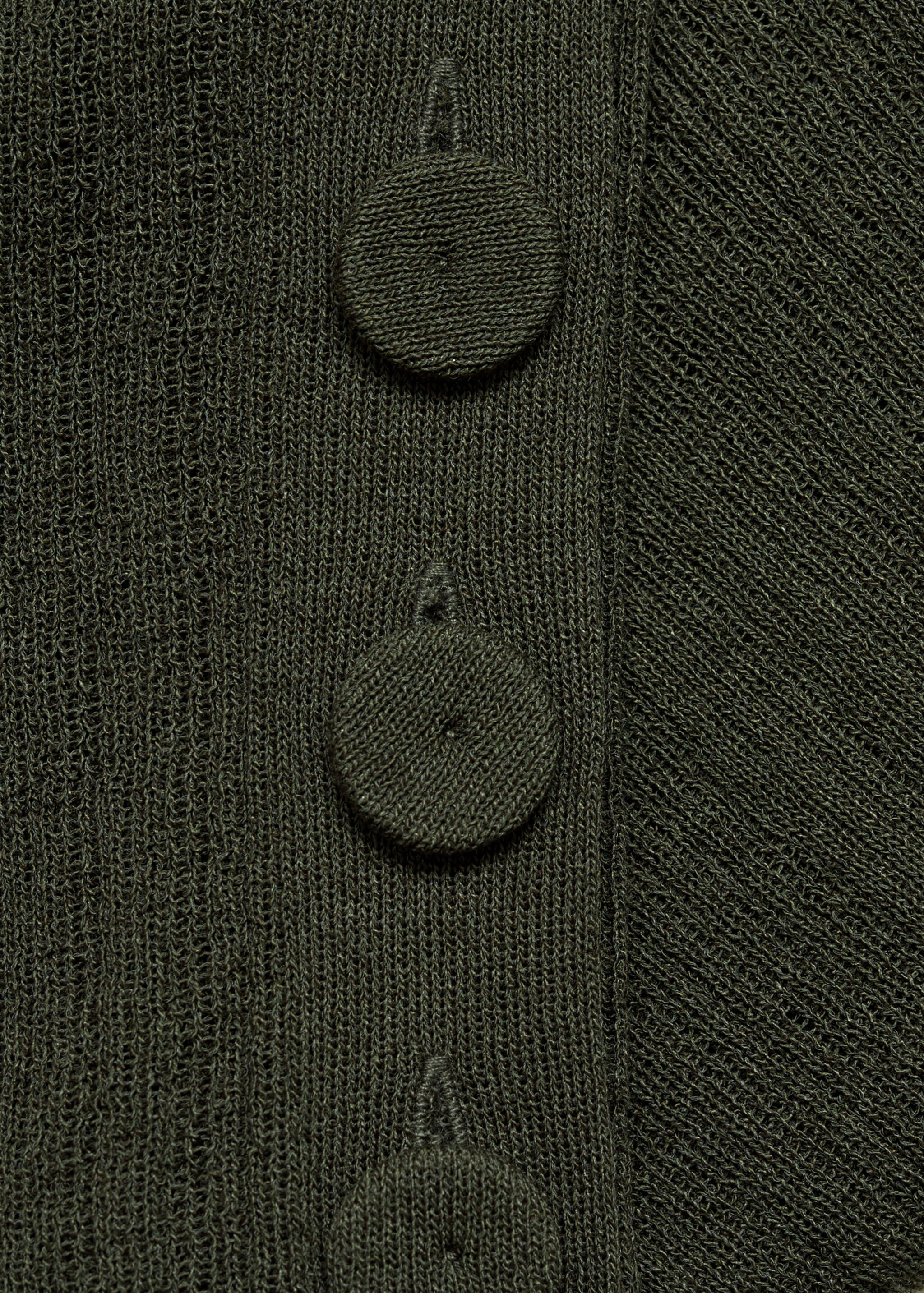 T-shirt semi-transparent boutons - Détail de l'article 8, Vert foncé. Ref: 77015657-00.