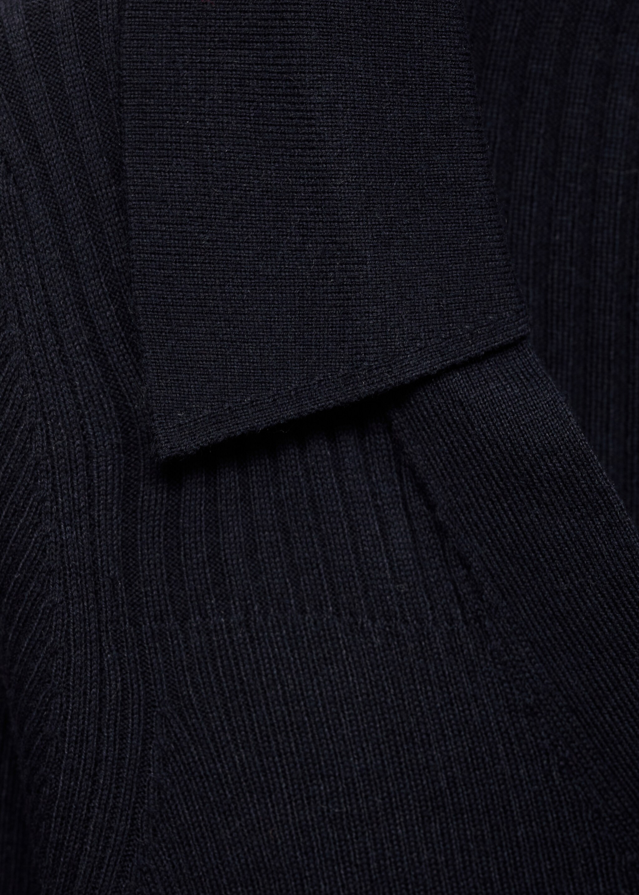 Ribbed sweater with buttons - Details of the article 0, Dark Navy. Ref: 77015658-00.