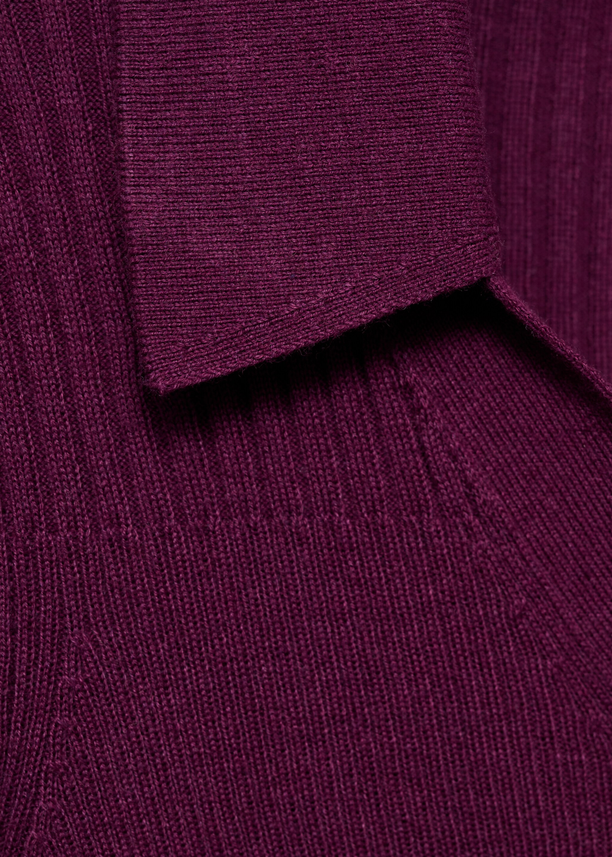 Ribbed sweater with buttons - Details of the article 0, Wine. Ref: 77015658-00.