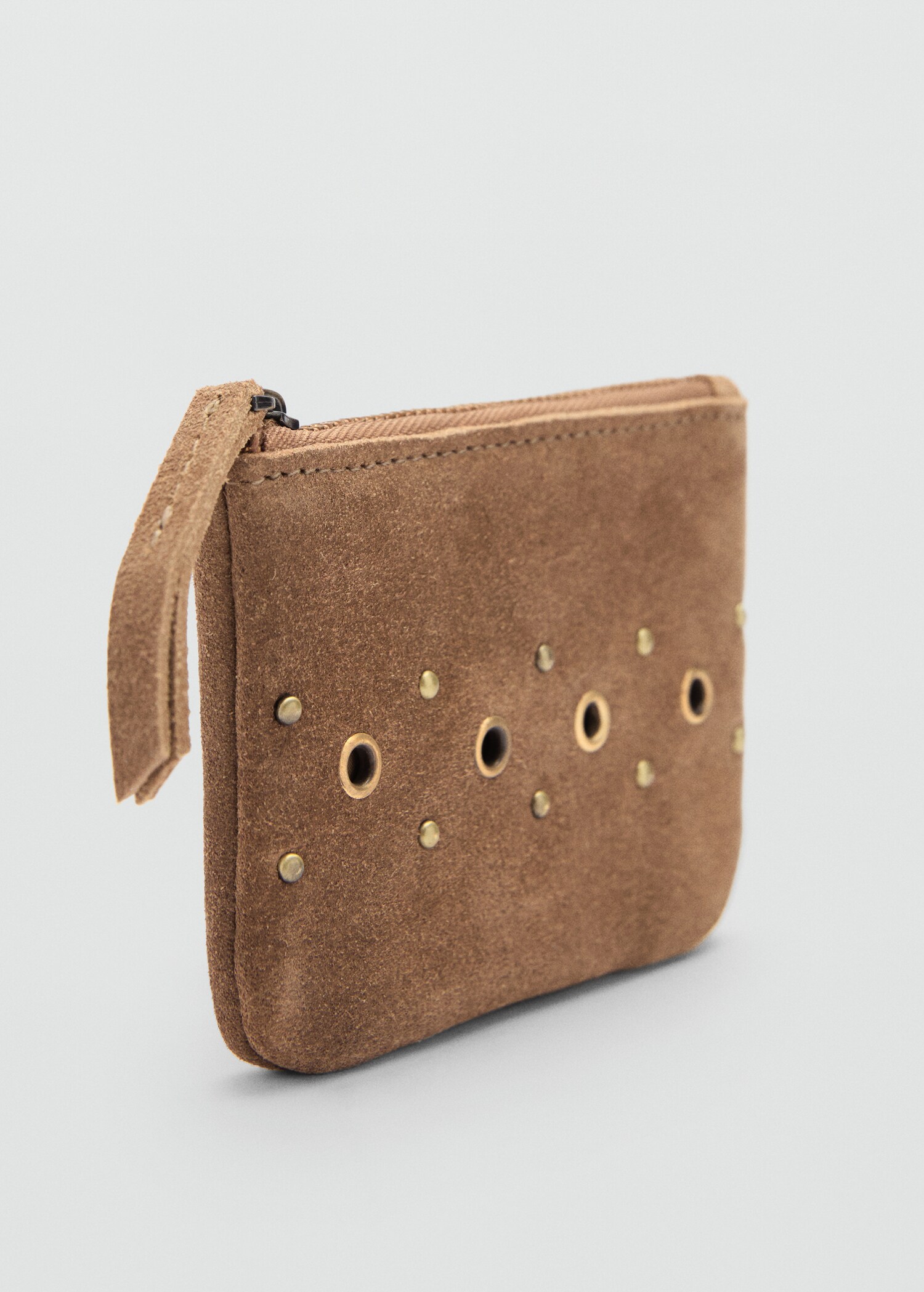 Studded leather purse - Medium plane