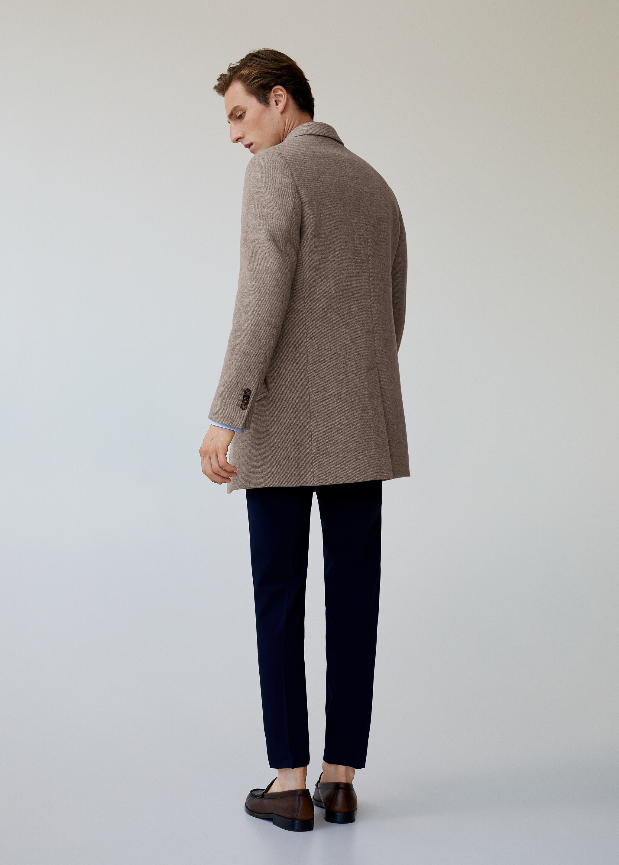100% linen bermuda shorts with drawstring - Reverse of the article