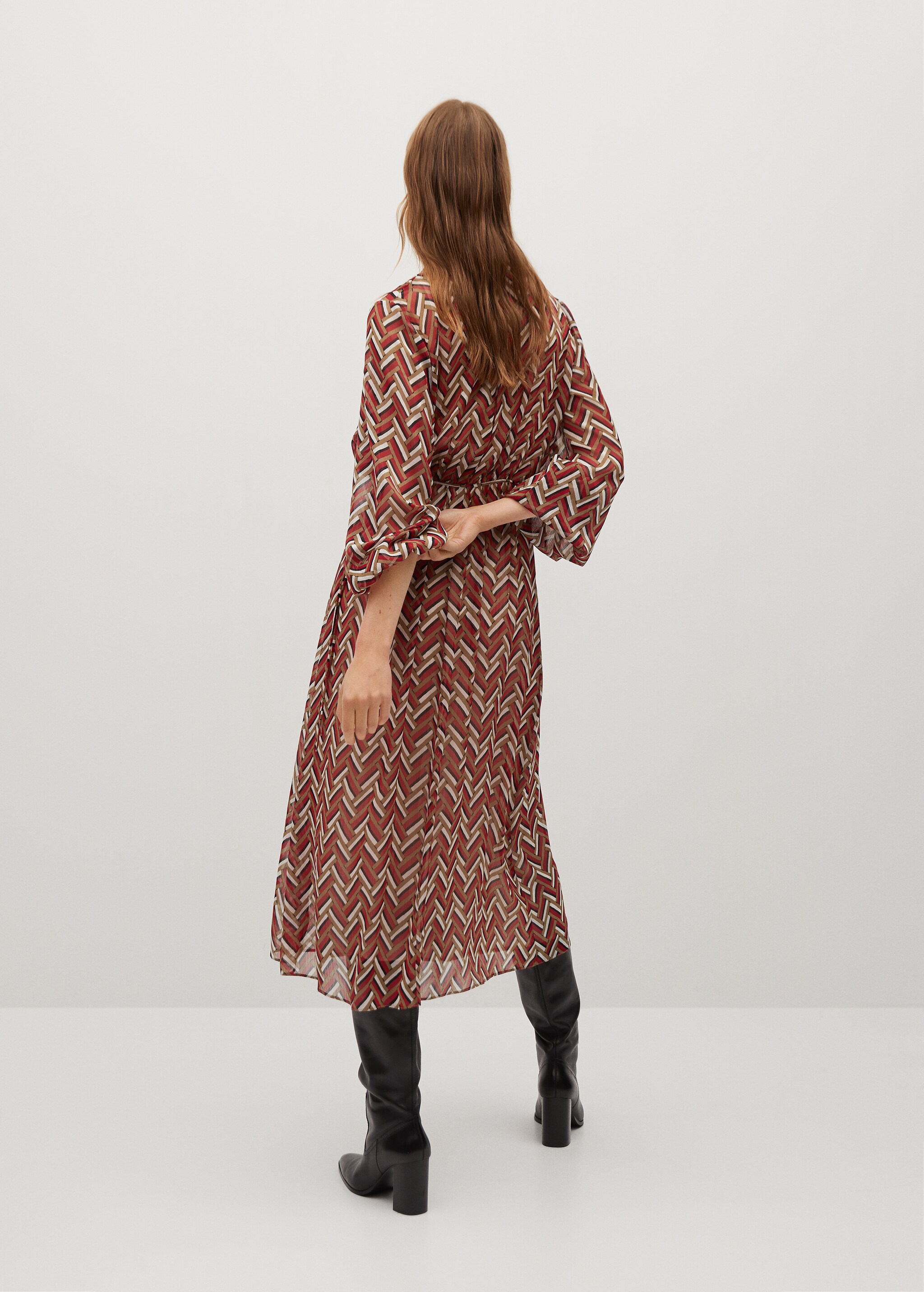 Vestido estampado étnico - Reverso del artículo