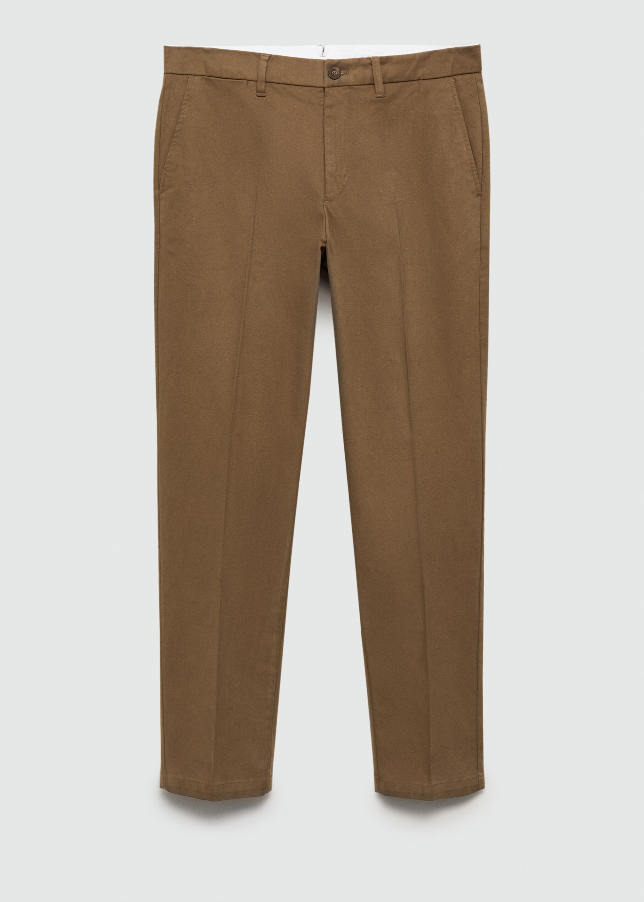 Spodnie regular fit z bawełny - Artykuł bez modela/modelki, Khaki. Ref: 77015966-00.