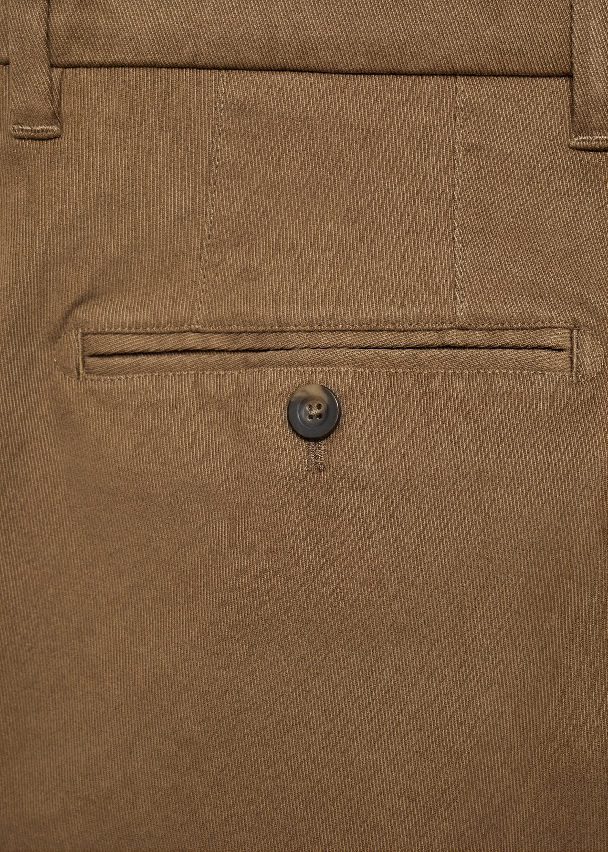 Spodnie regular fit z bawełny - Szczegóły artykułu 0, Khaki. Ref: 77015966-00.