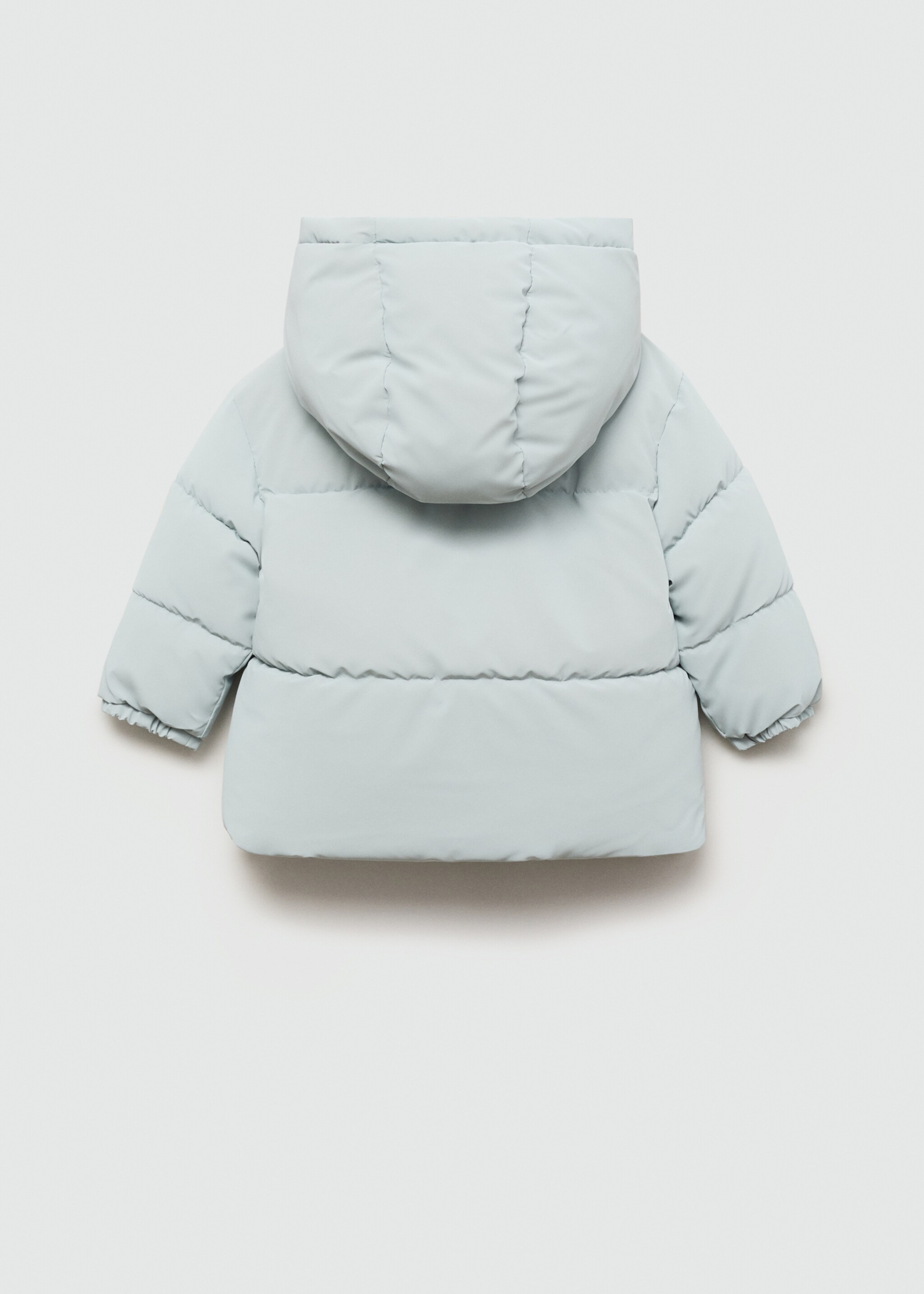 Fleece-lined quilted anorak - Reverse of the article, Sky Blue. Ref: 77015968-00.