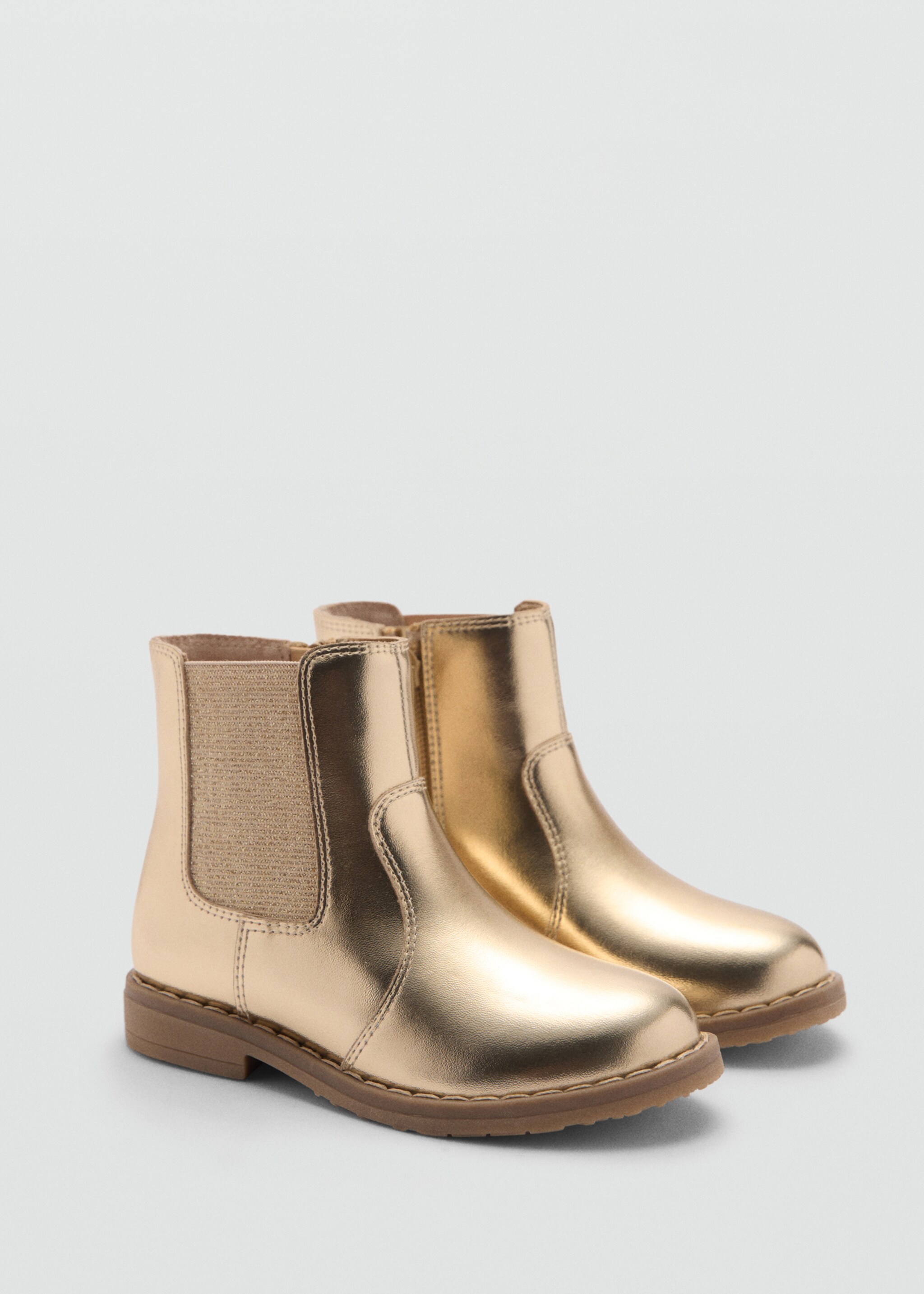 Enkellaarzen met metallic afwerking - Middenvlak, Goud. Ref: 77015971-00.