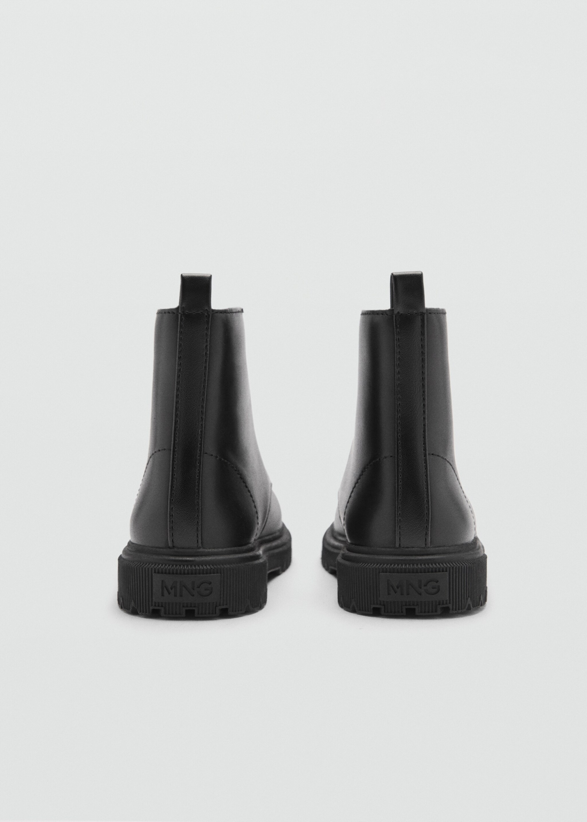 Flat leather ankle boots - Details of the article 1, Black. Ref: 77015972-00.