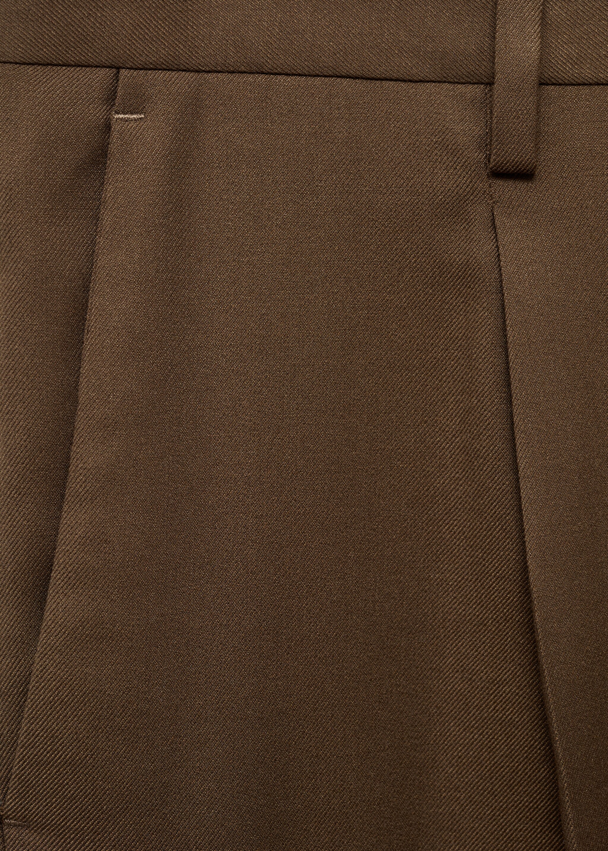 Slim-fit suit trousers - Details of the article 8, Brown. Ref: 77015975-00.