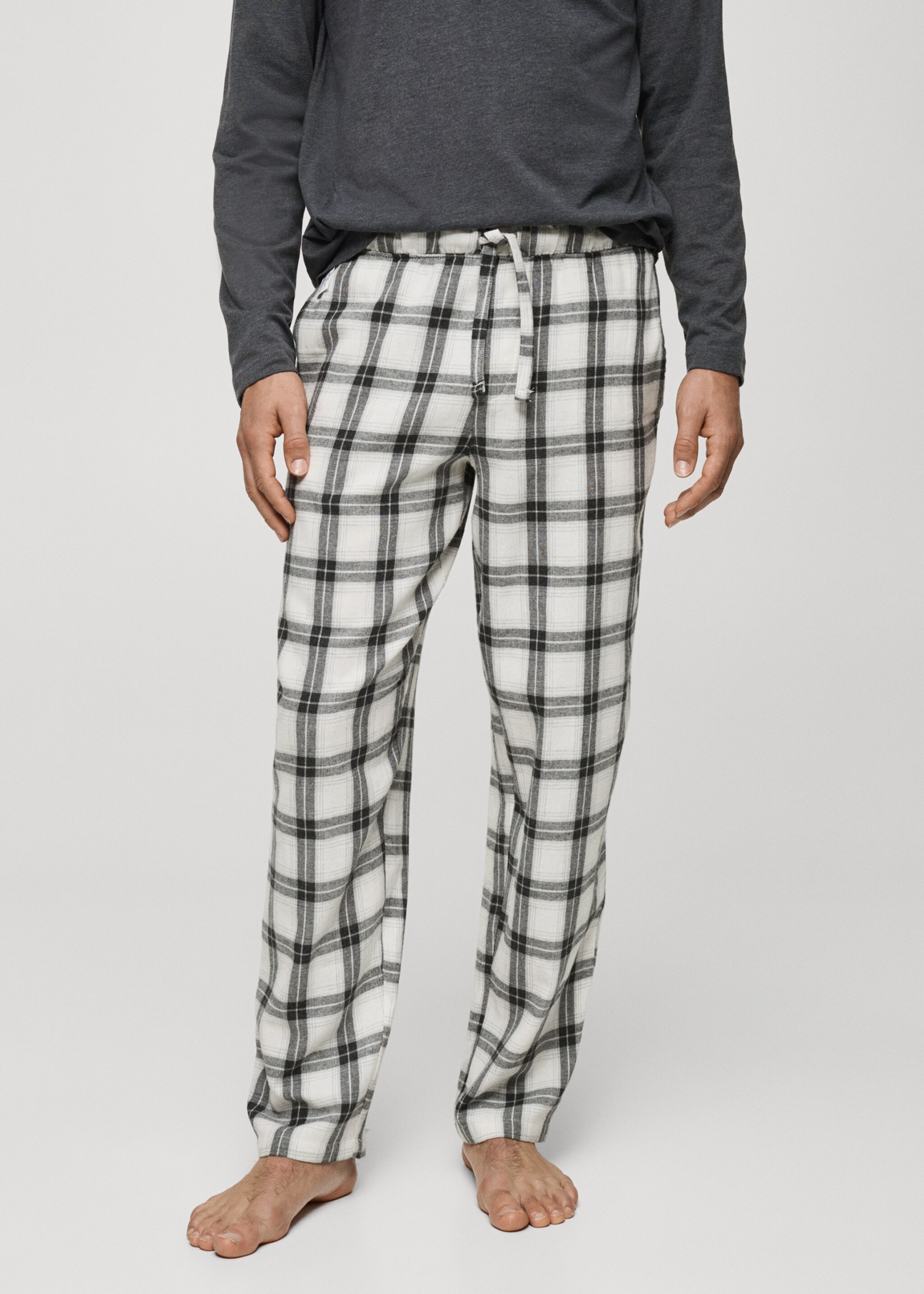 Gecombineerde geruite pyjamaset 100% katoen - Detail van het artikel 1