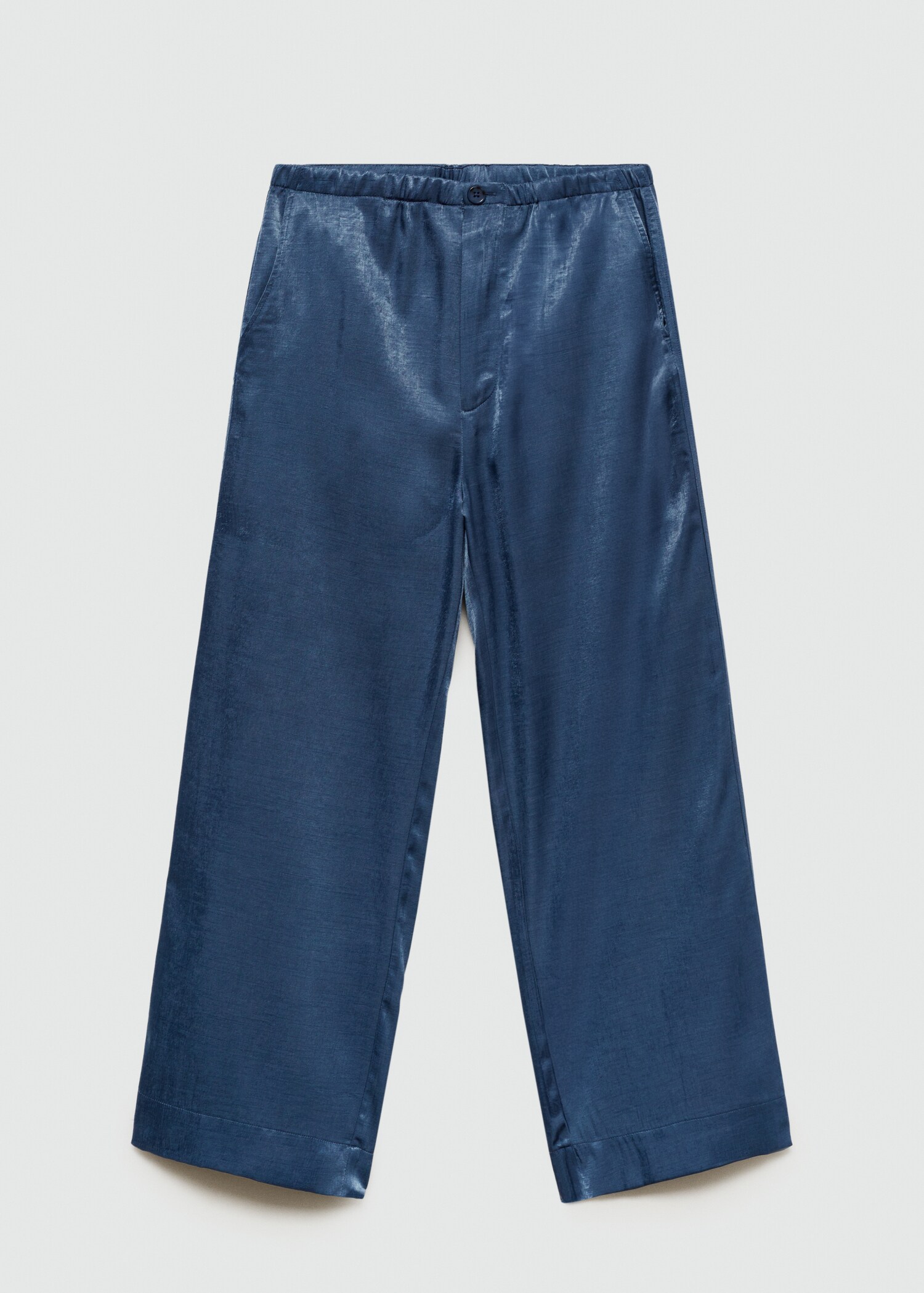 Satin crop trousers - Article without model
